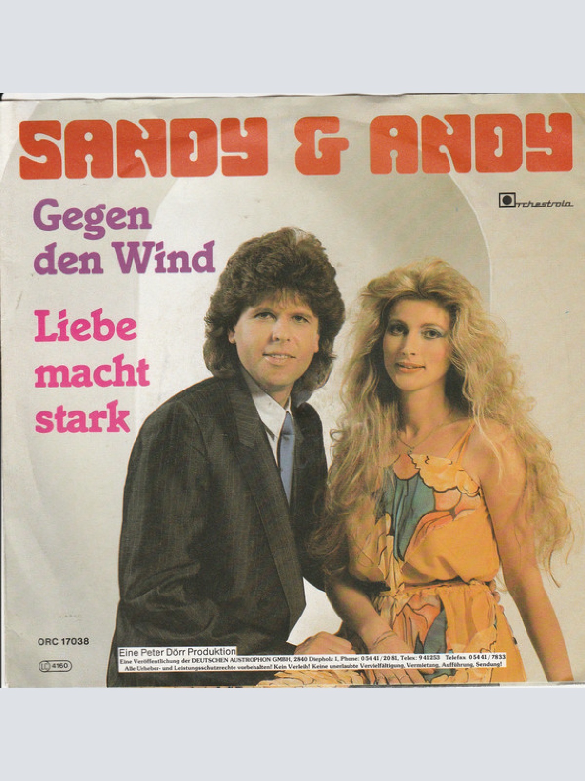 Vinyl / Sandy & Andy - Gegen Den Wind / Liebe Macht Stark