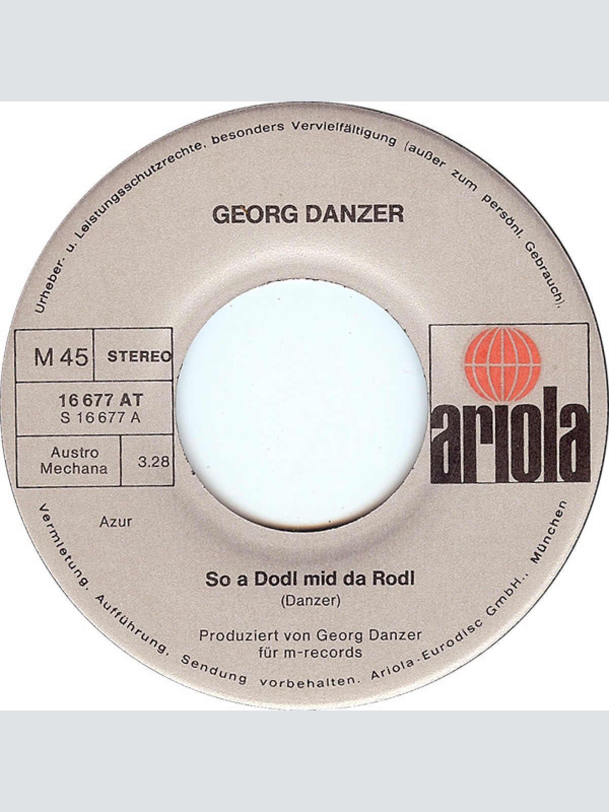 Vinyl / Georg Danzer - So A Dodl Mid Da Rodl