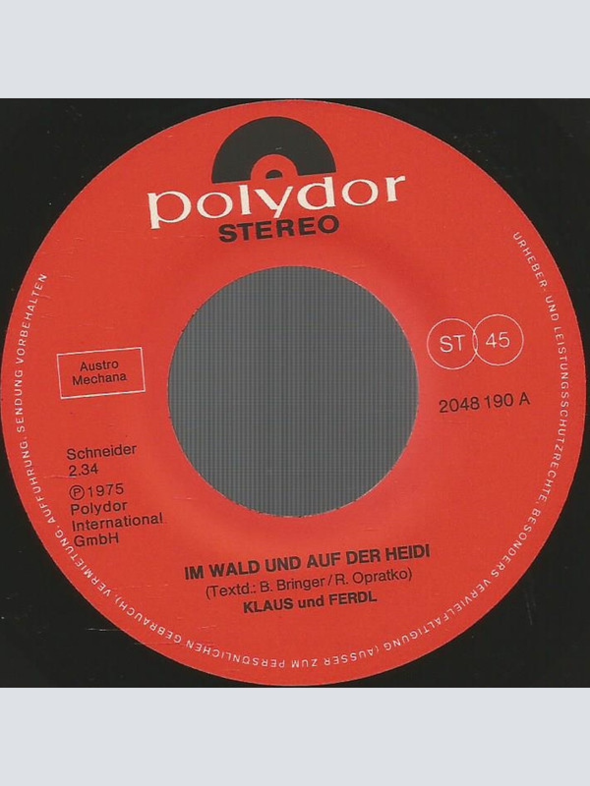 Vinyl / Klaus Und Ferdl - Im Wald Und Auf Der Heidi / Was In Jüngster Zeit Geschah