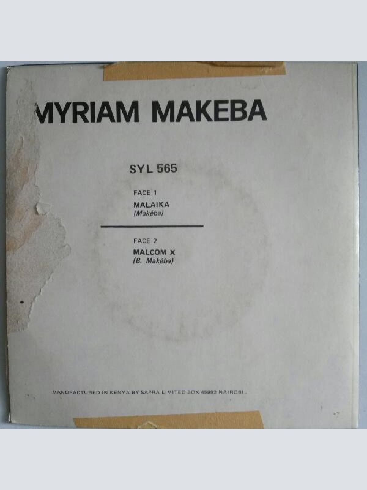 Vinyl / Myriam Makeba* - Malcom X / Malaika