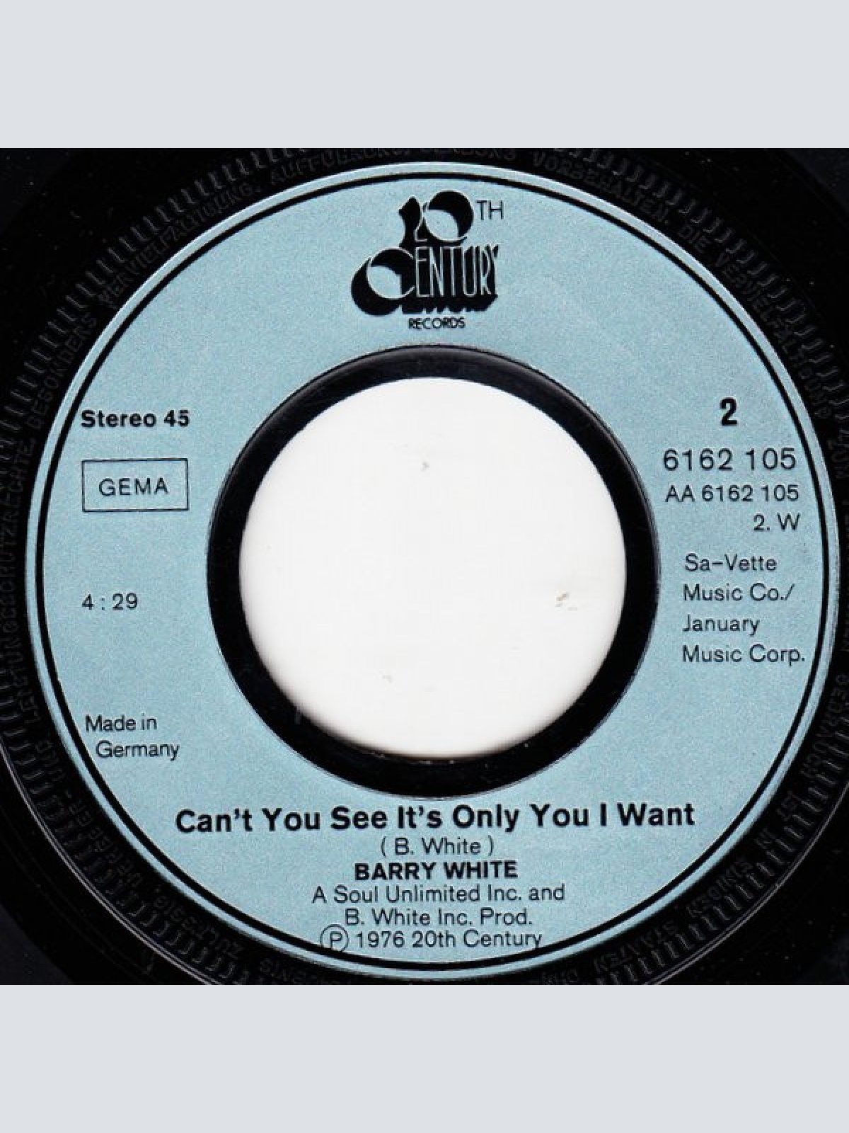 Vinyl / Barry White - Don't Make Me Wait Too Long