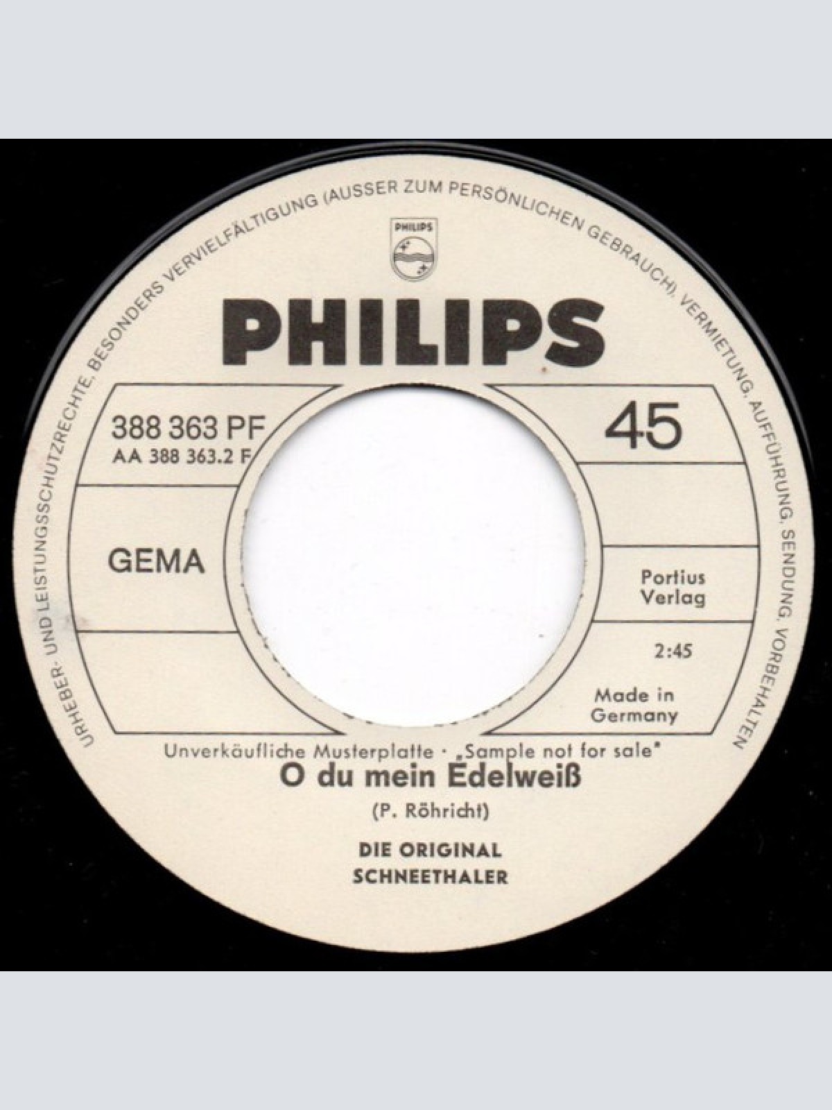 Vinyl / Die Original Schneethaler* - Hohe Tannen