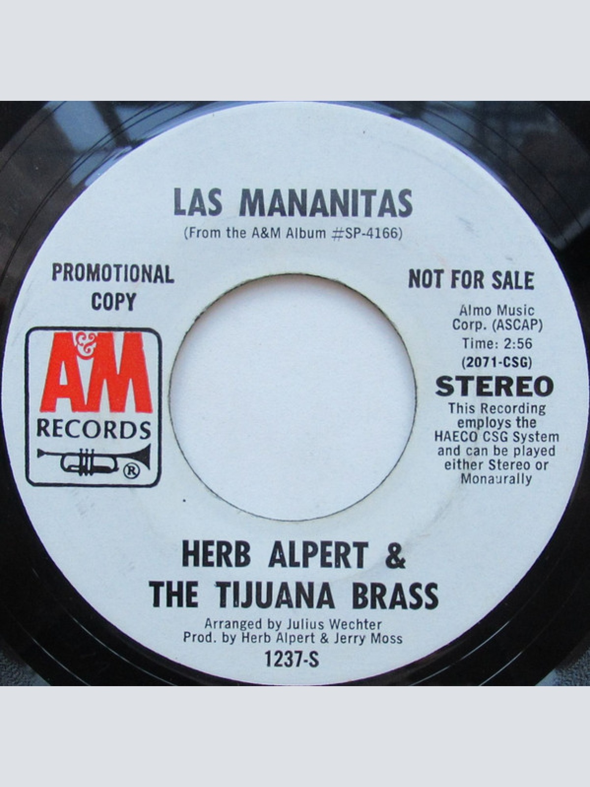 Vinyl / Herb Alpert & The Tijuana Brass - The Bell That Couldn't Jingle / Las Mananitas