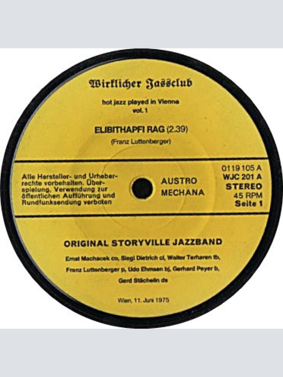 Vinyl / Original Storyville Jazzband - Hot Jazz Played In Vienna Vol.1