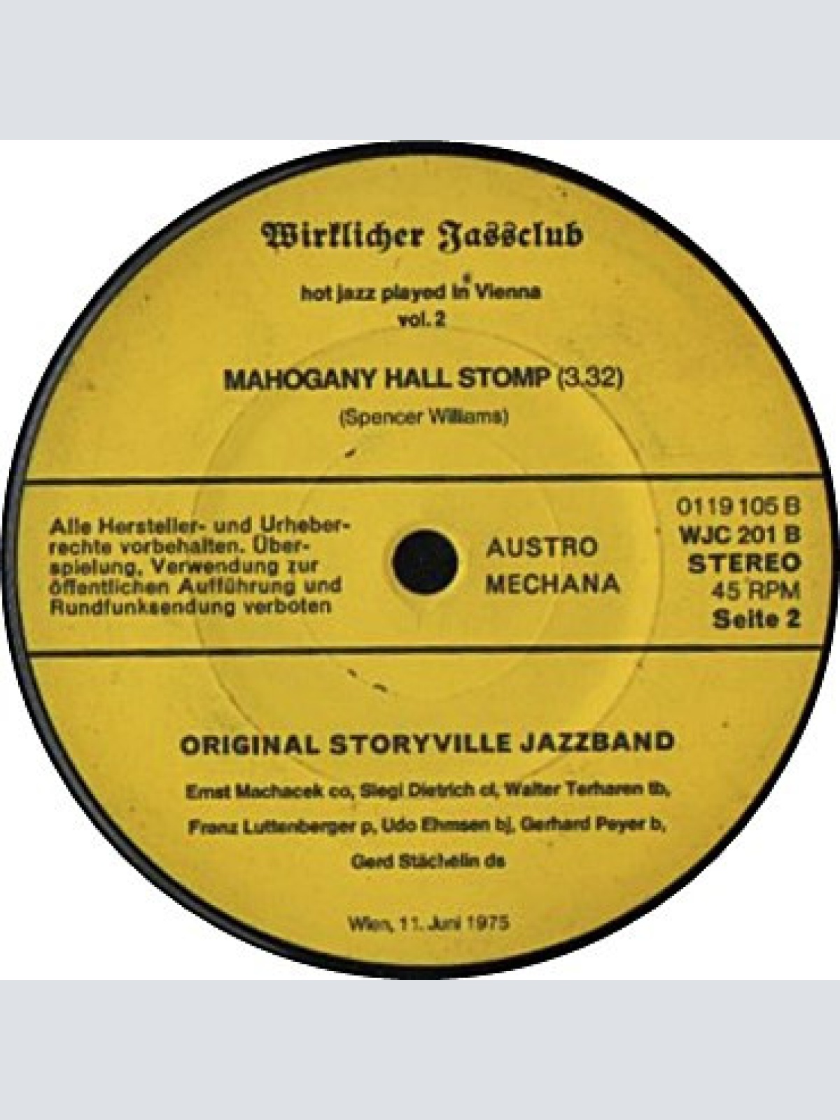 Vinyl / Original Storyville Jazzband - Hot Jazz Played In Vienna Vol.1