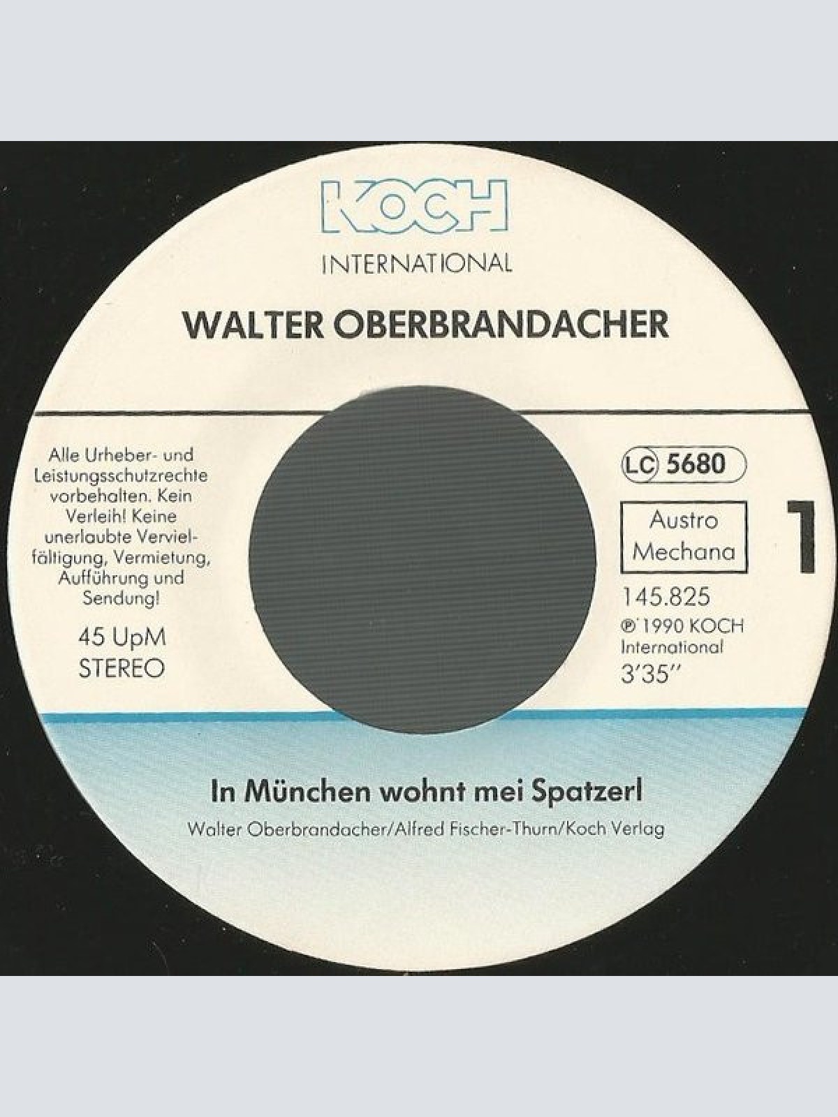 Vinyl / Walter Oberbrandacher - In München Wohnt Mei Spatzerl