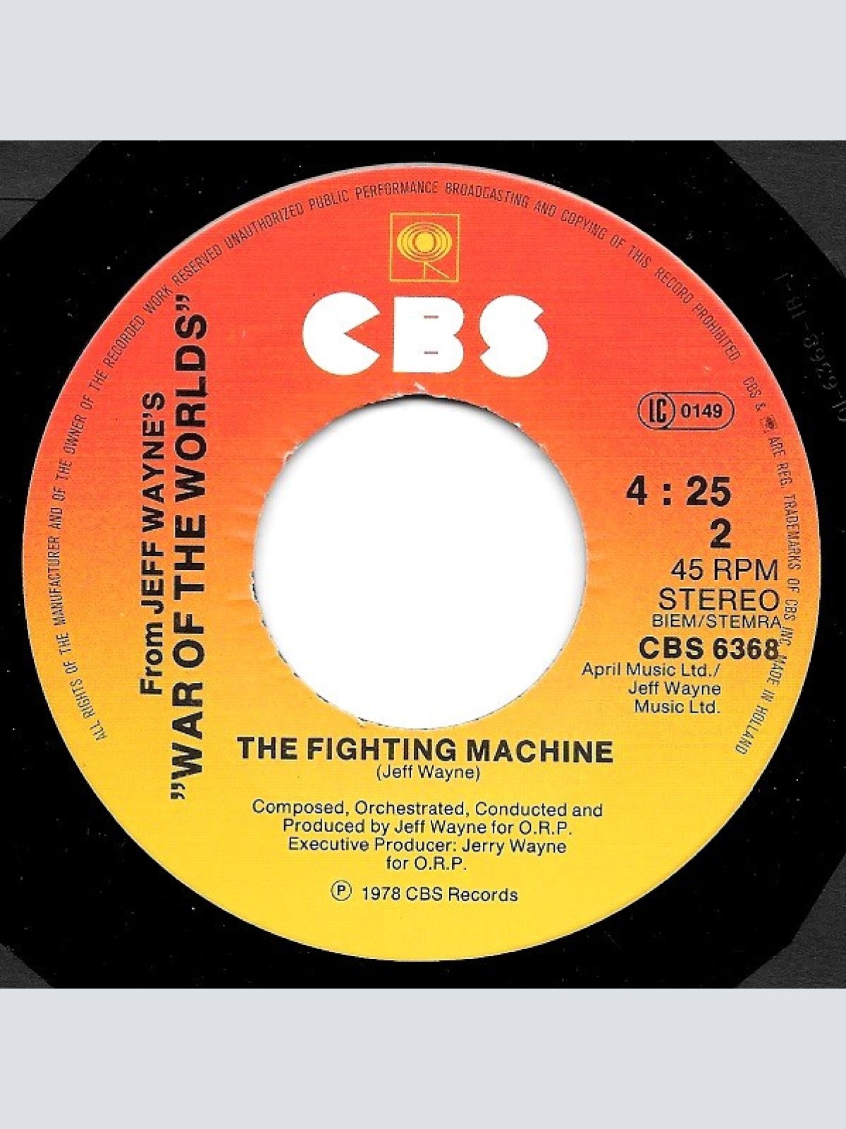 Vinyl / Jeff Wayne Feat. Justin Hayward - Forever Autumn (From "War Of The Worlds")