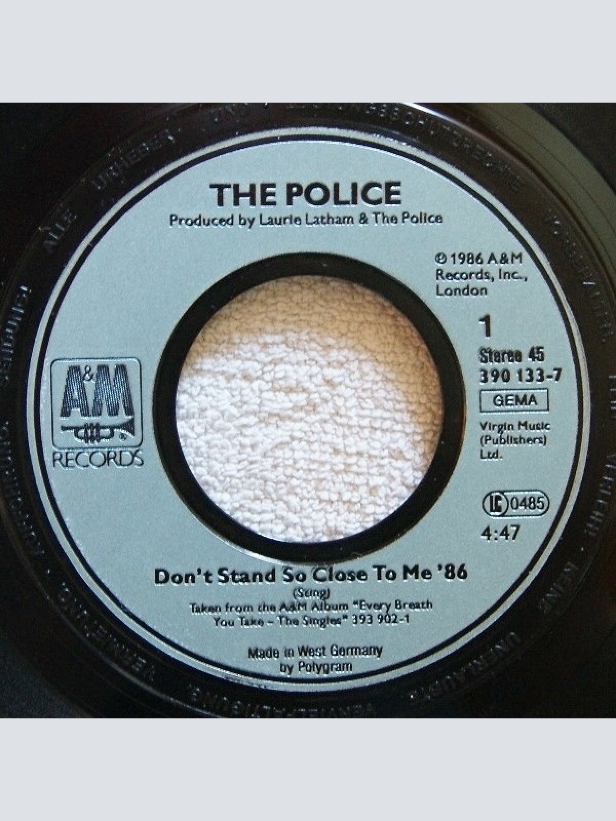 Vinyl / The Police - Don't Stand So Close To Me '86
