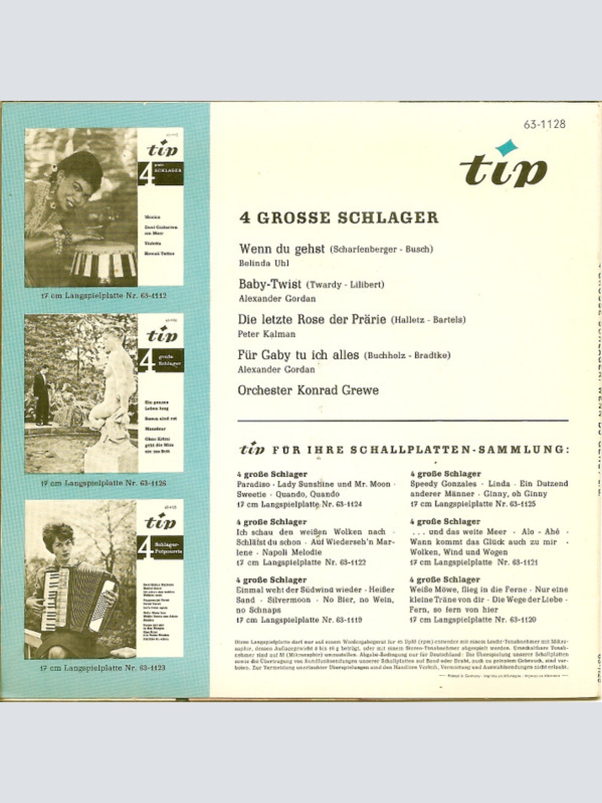 Vinyl / Various - 4 Große Schlager