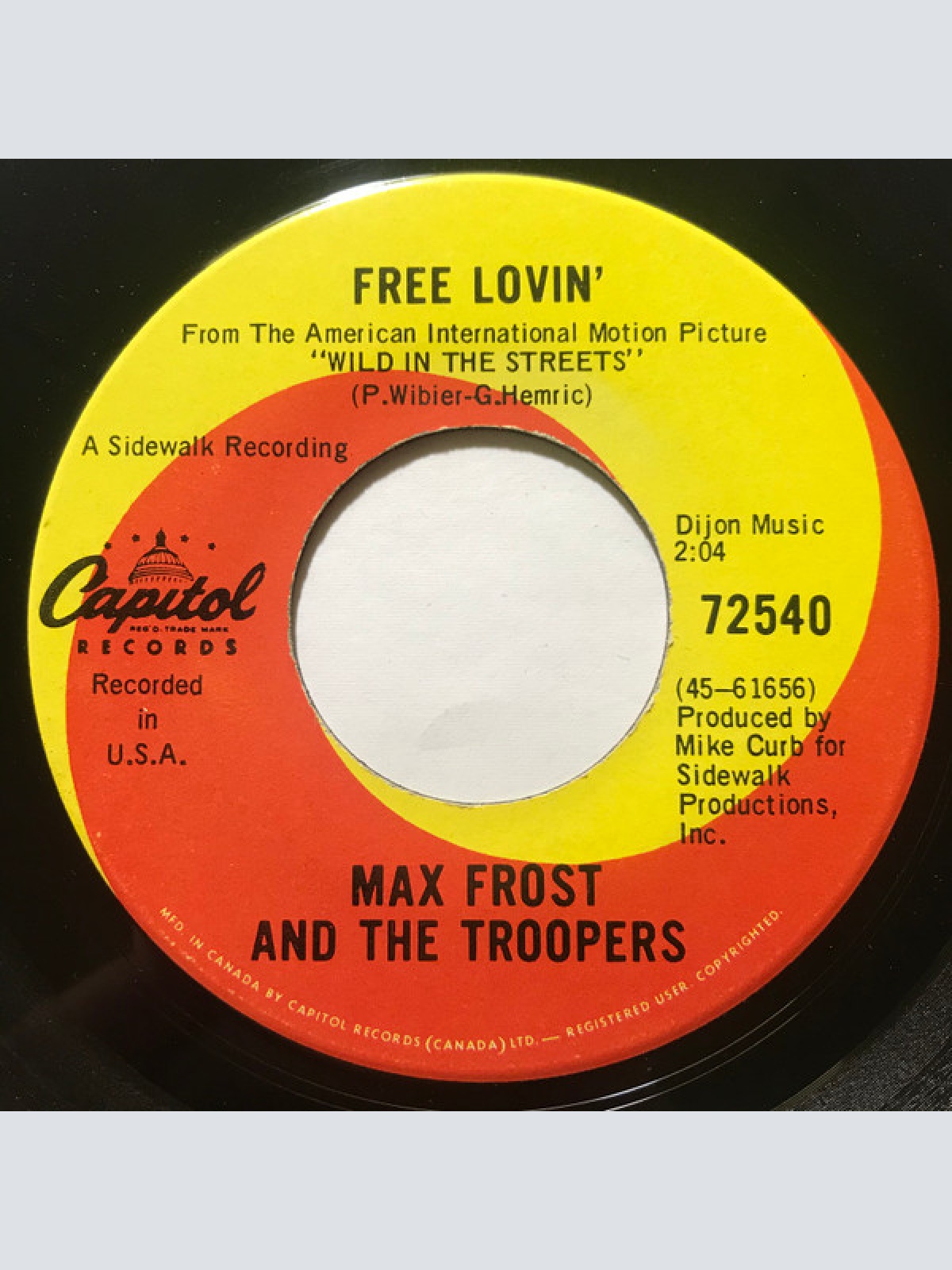 Vinyl / Max Frost And The Troopers* - Shape Of Things To Come / Free Lovin'
