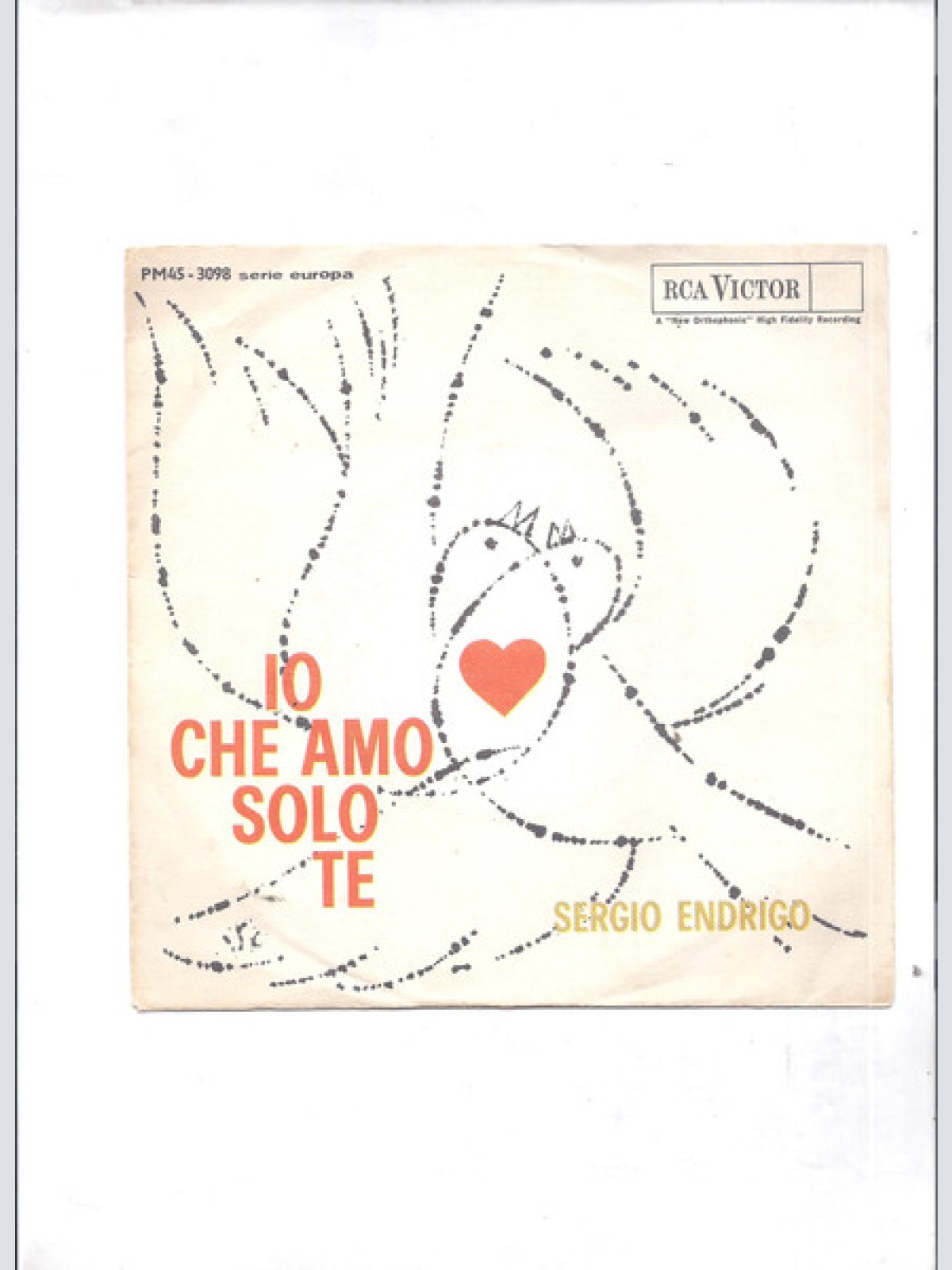 Vinyl / Sergio Endrigo - Io Che Amo Solo Te