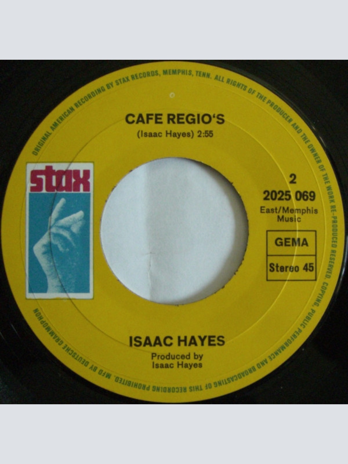 Vinyl / Isaac Hayes - Theme From "Shaft" / Cafe Regio's