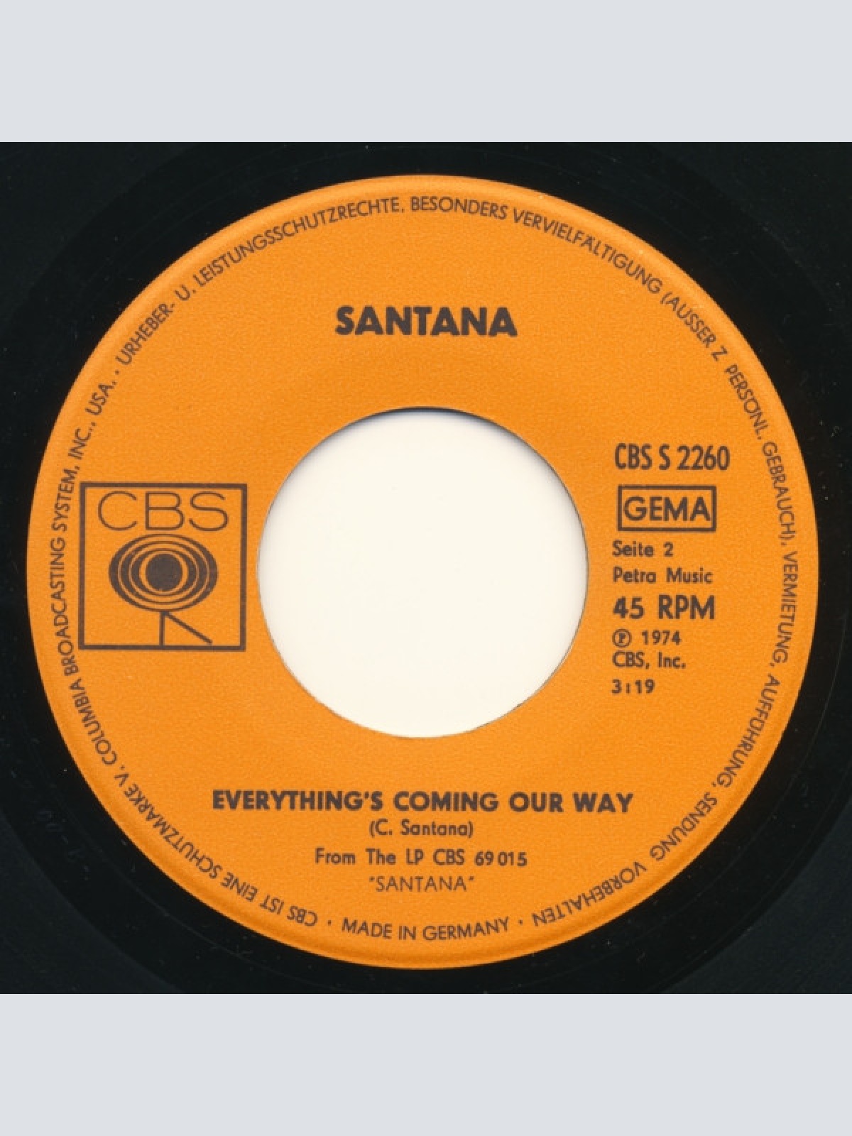 Vinyl / Santana - Oye Como Va