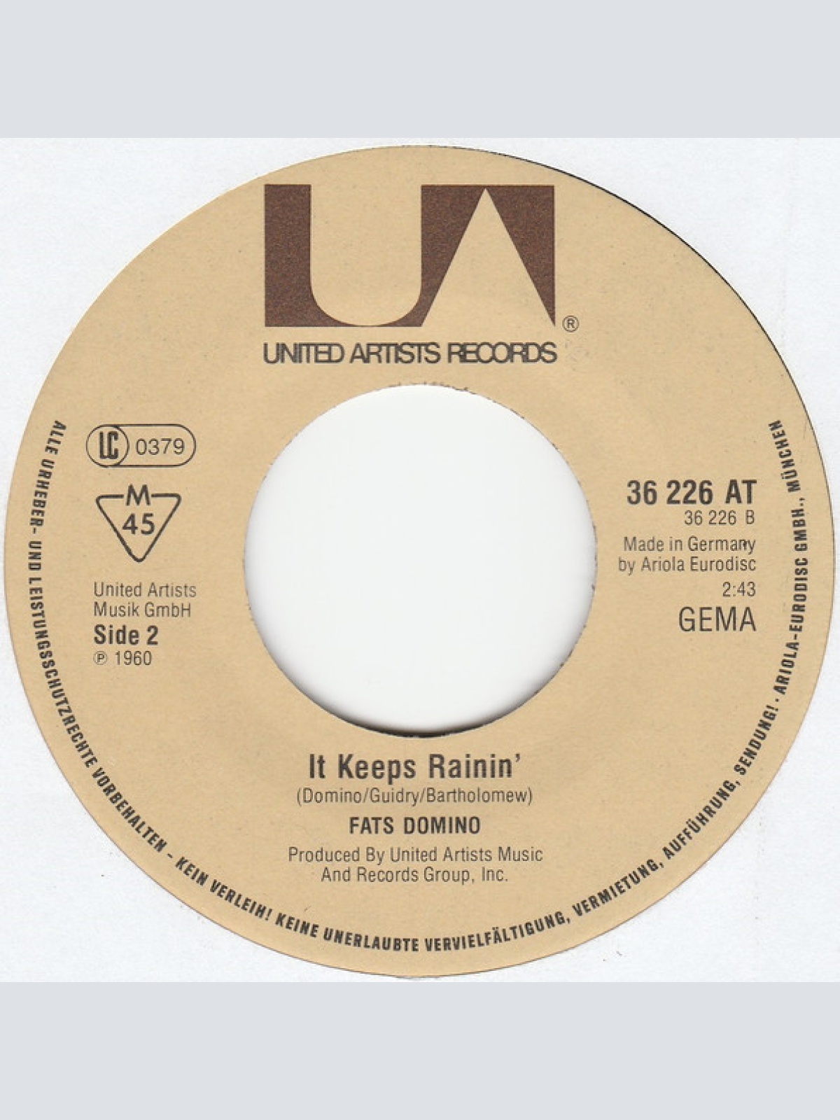 Vinyl / Fats Domino - I'm Walking