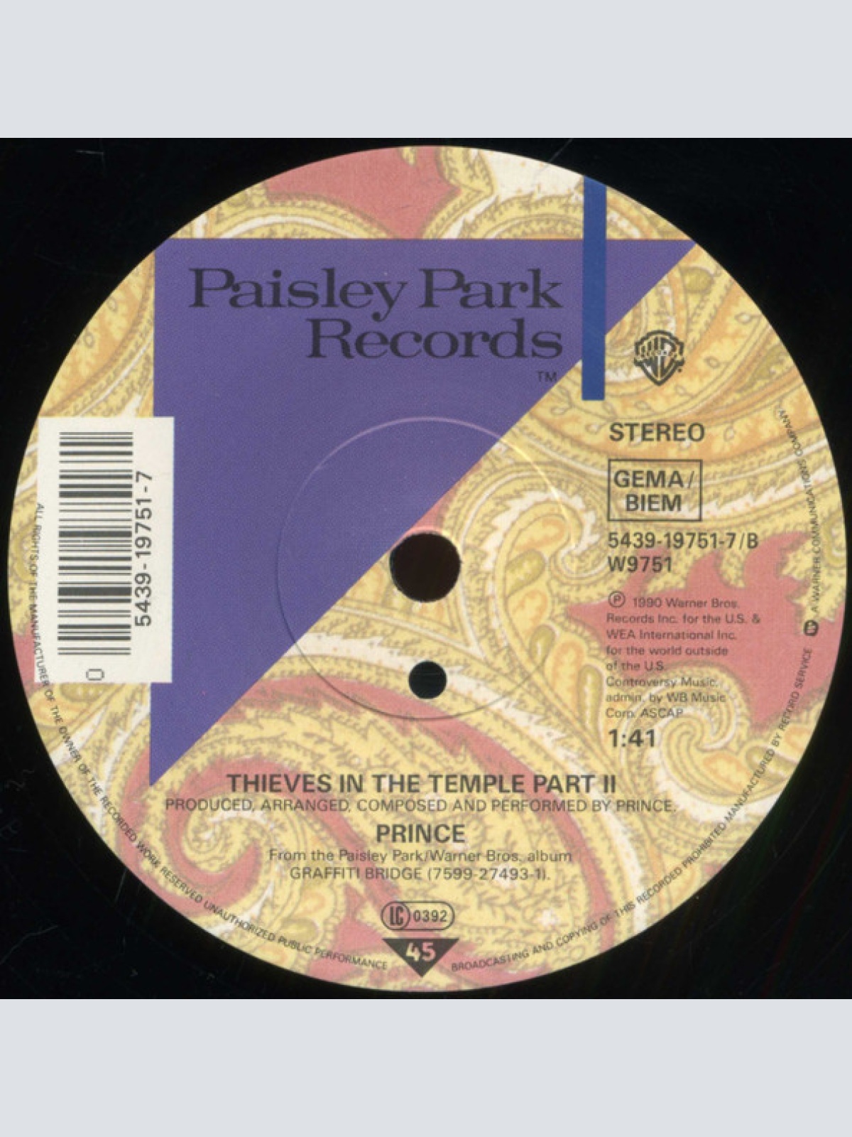 Vinyl / Prince - Thieves In The Temple