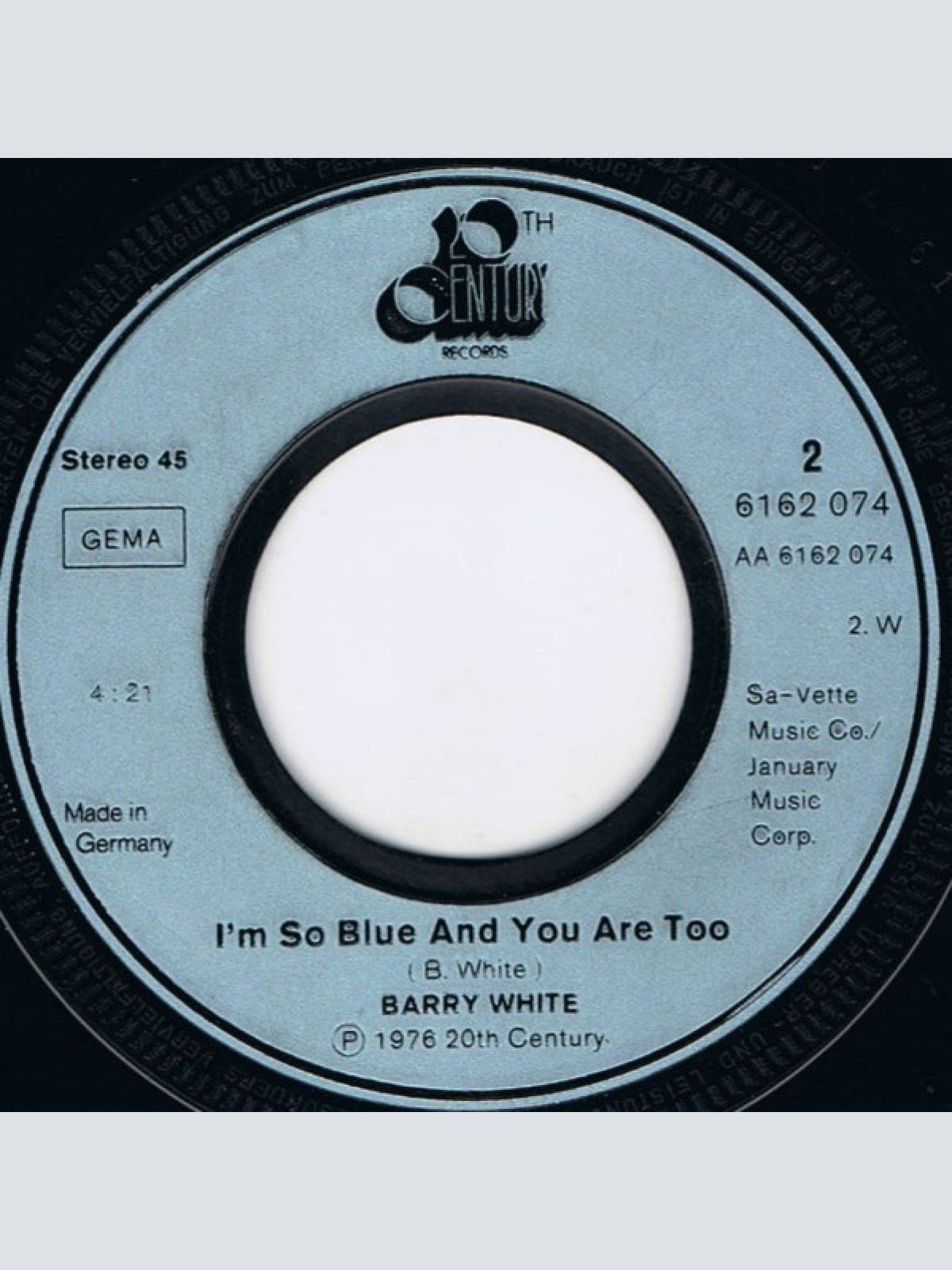 Vinyl / Barry White - You See The Trouble With Me