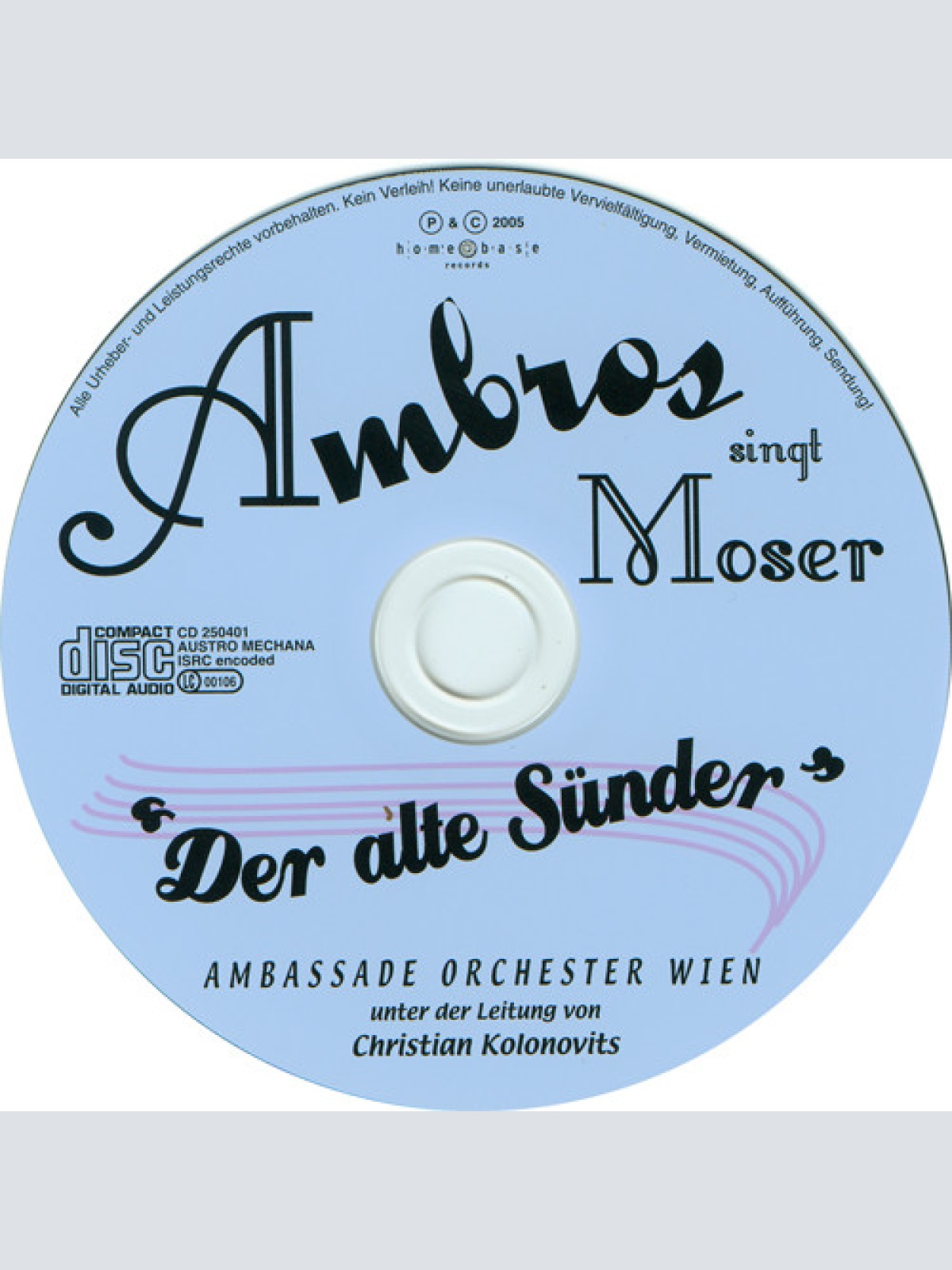 CD / Ambros* - Ambros Singt Moser ''Der Alte Sünder''