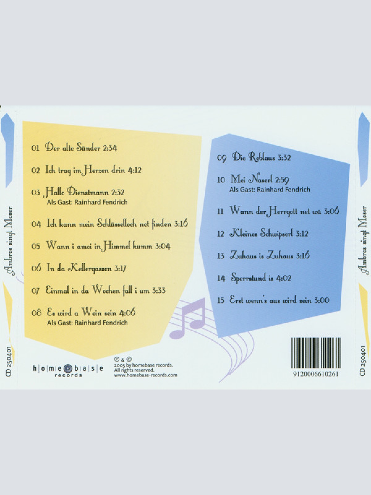 CD / Ambros* - Ambros Singt Moser ''Der Alte Sünder''