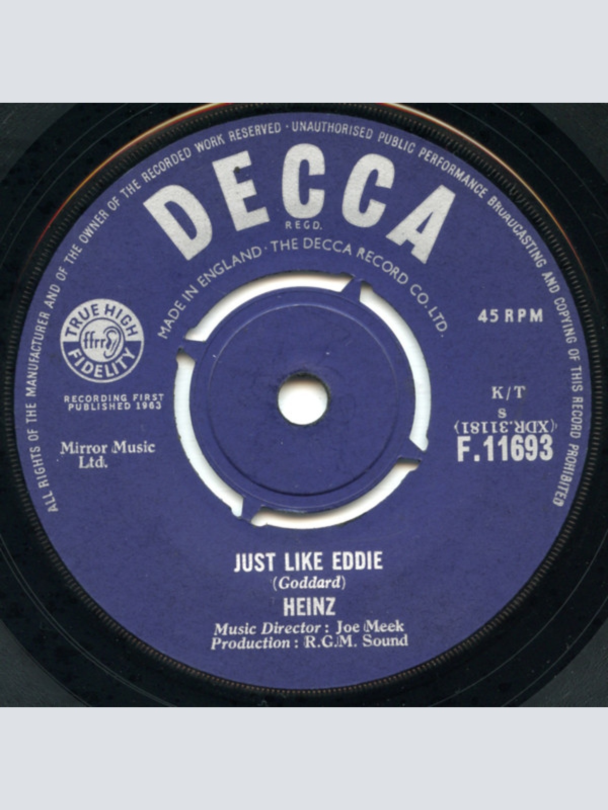 Vinyl / Heinz - Just Like Eddie