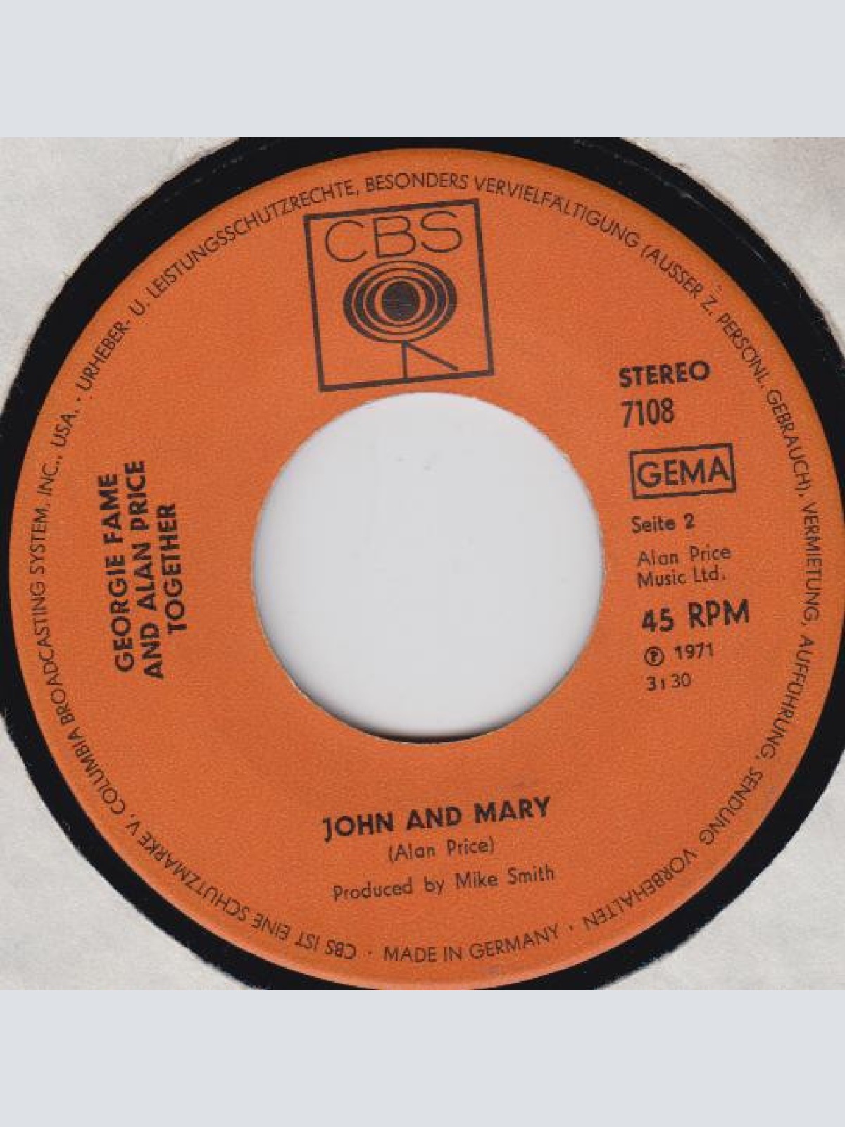 Vinyl / Georgie Fame And Alan Price - Rosetta