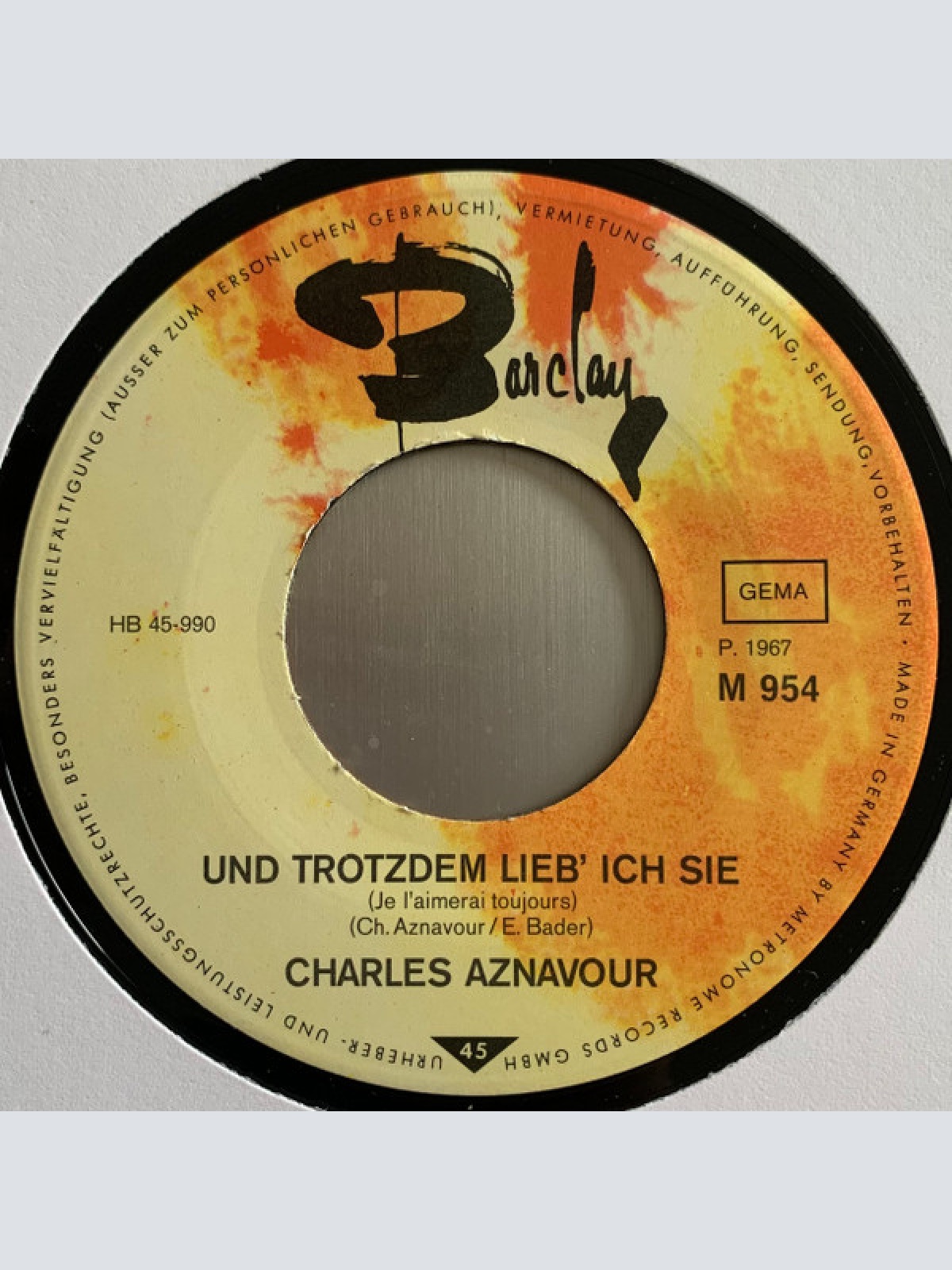 Vinyl / Charles Aznavour - Und Trotzdem Lieb' Ich Sie