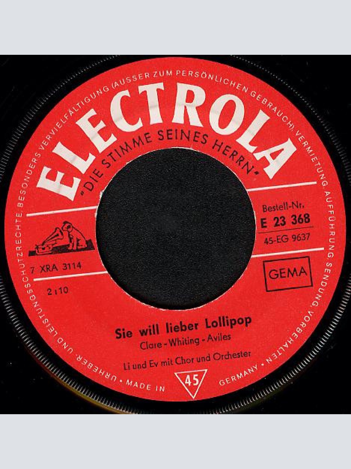 Vinyl / Li & Ev* - Dann Kam Die Liebe / Sie Will Lieber Lollipop