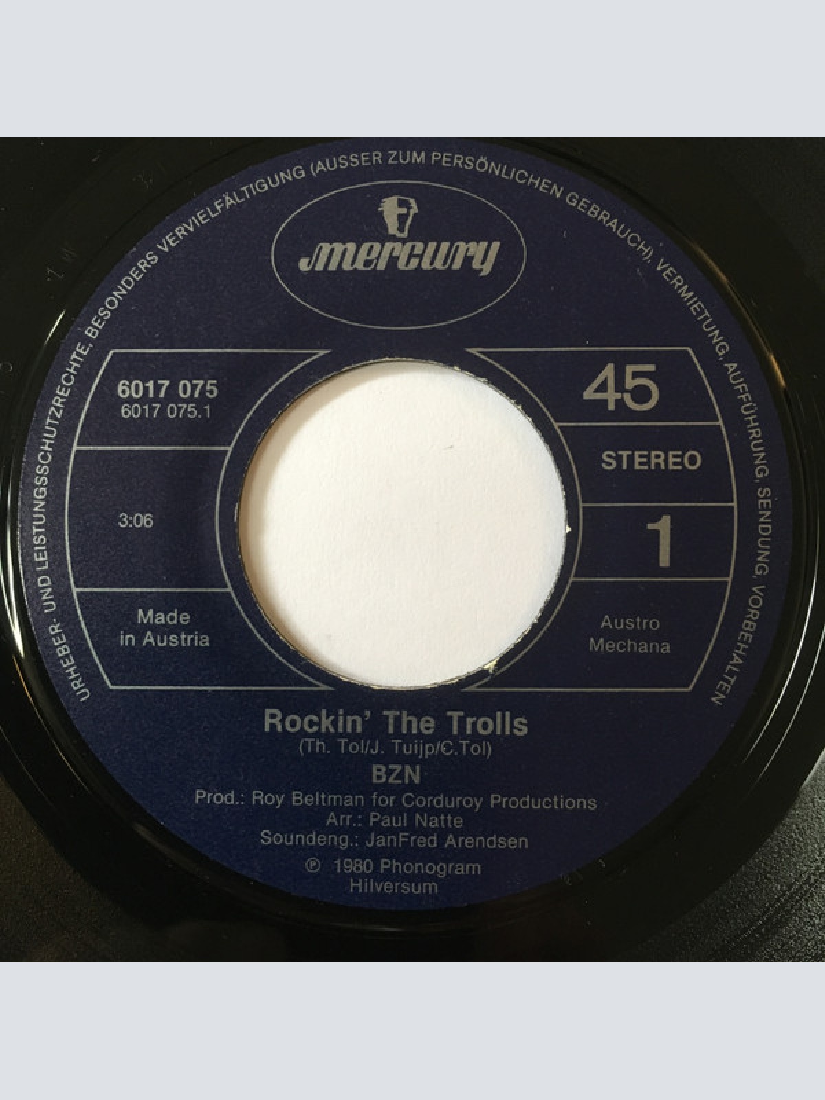 Vinyl / BZN - Rockin' The Trolls / Nadja