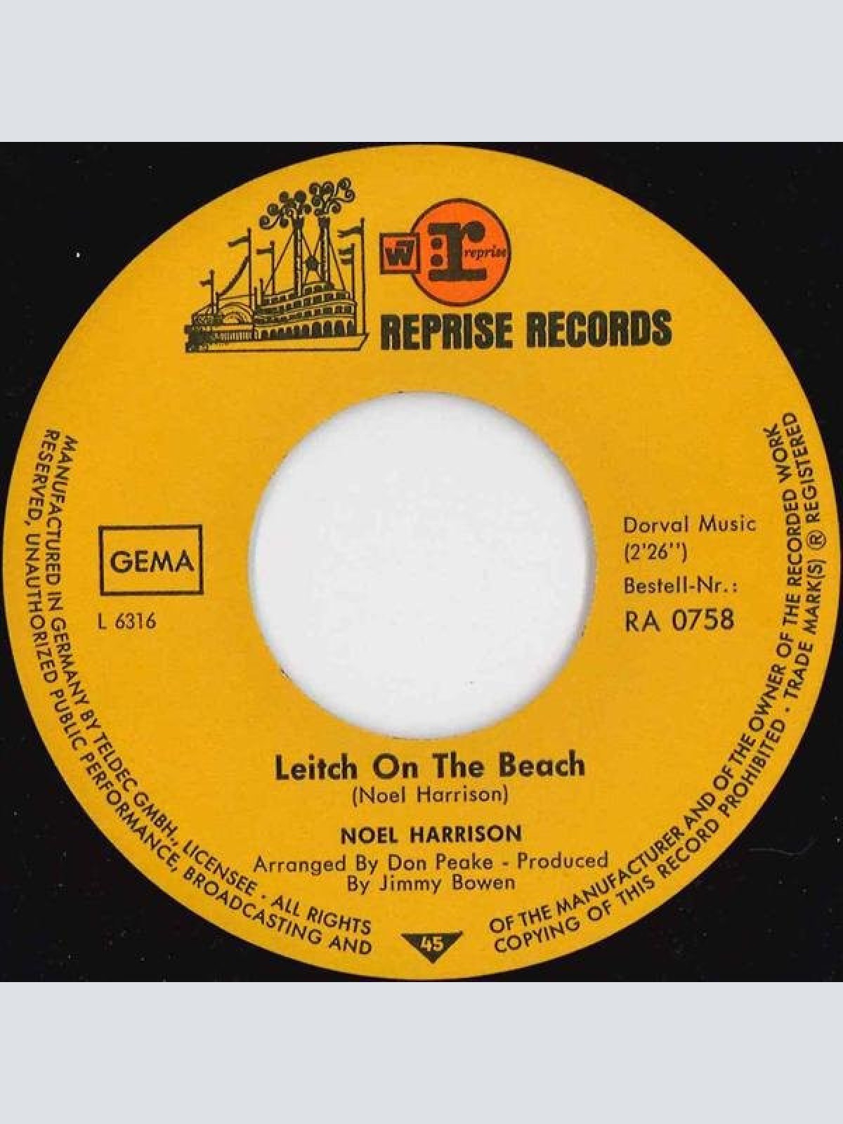 Vinyl / Noel Harrison - The Windmills Of Your Mind