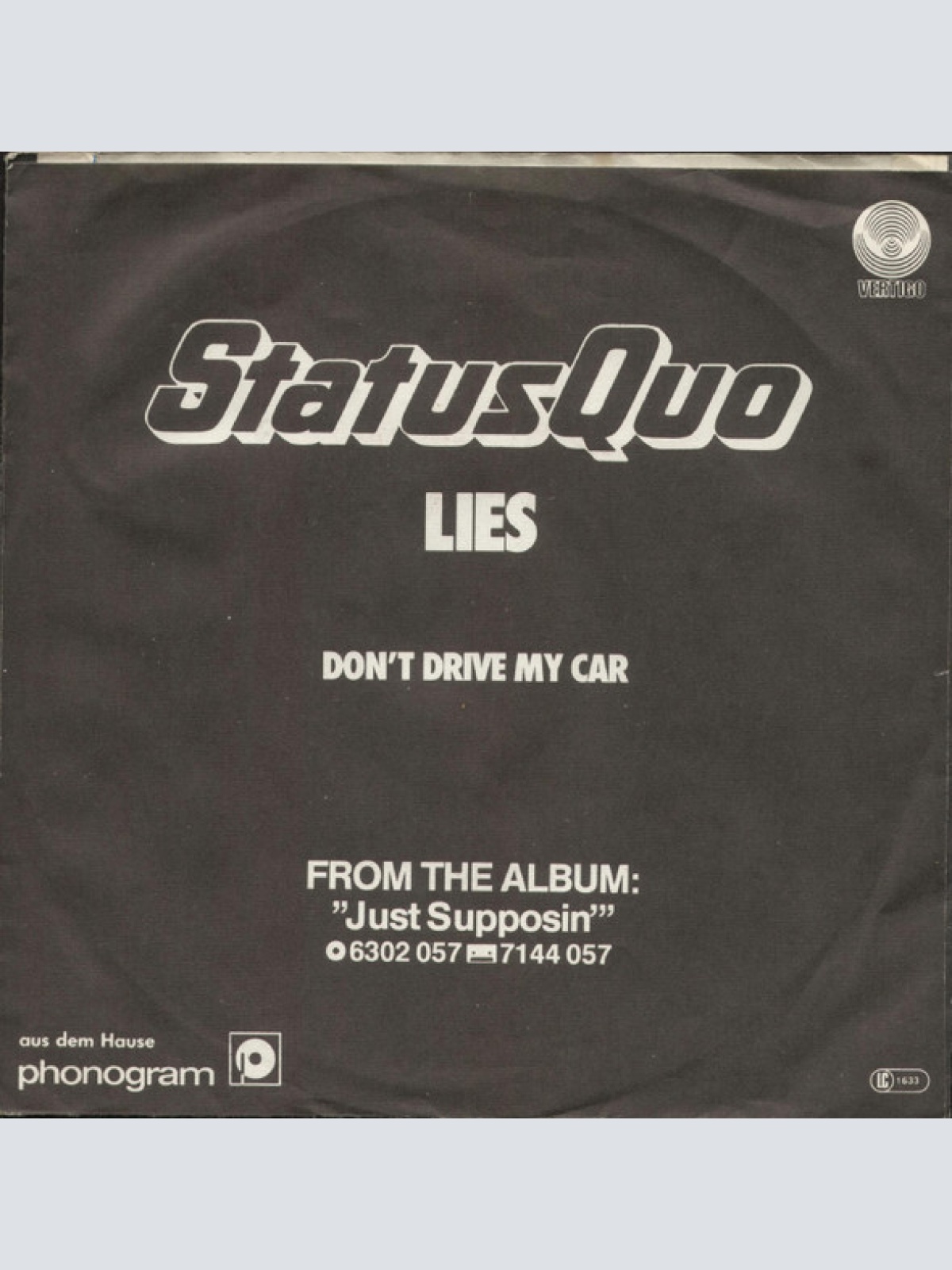 Vinyl / Status Quo - Lies