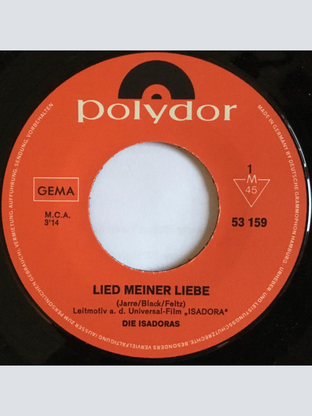 Vinyl / Die Isadoras - Lied Meiner Liebe / Treusein Ist Wieder Modern