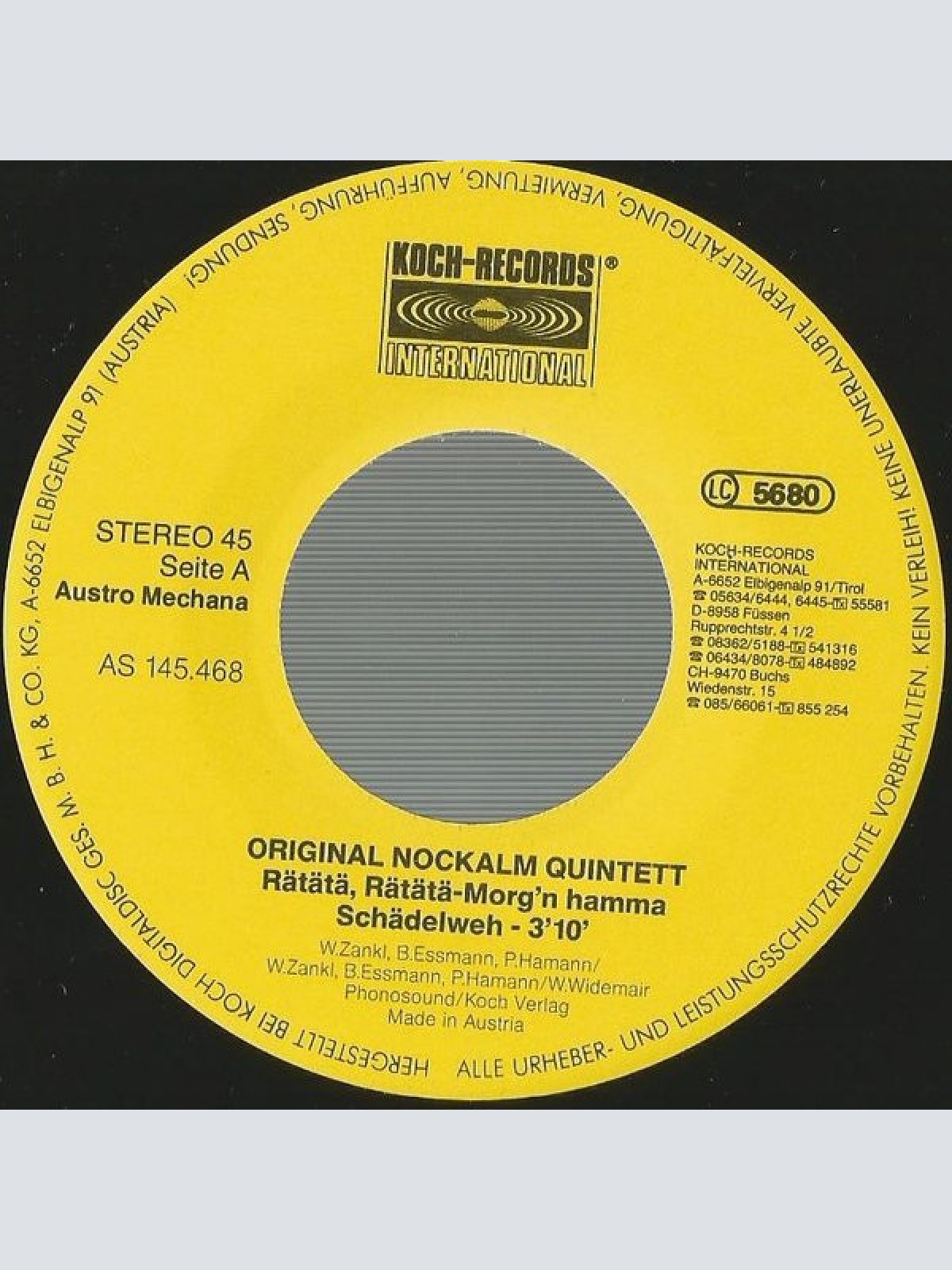 Vinyl / Orig. Nockalm Quintett* - Rätätä, Rätätä