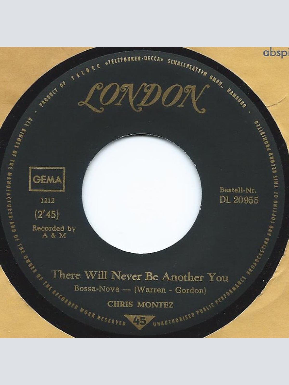 Vinyl / Chris Montez - There Will Never Be Another You