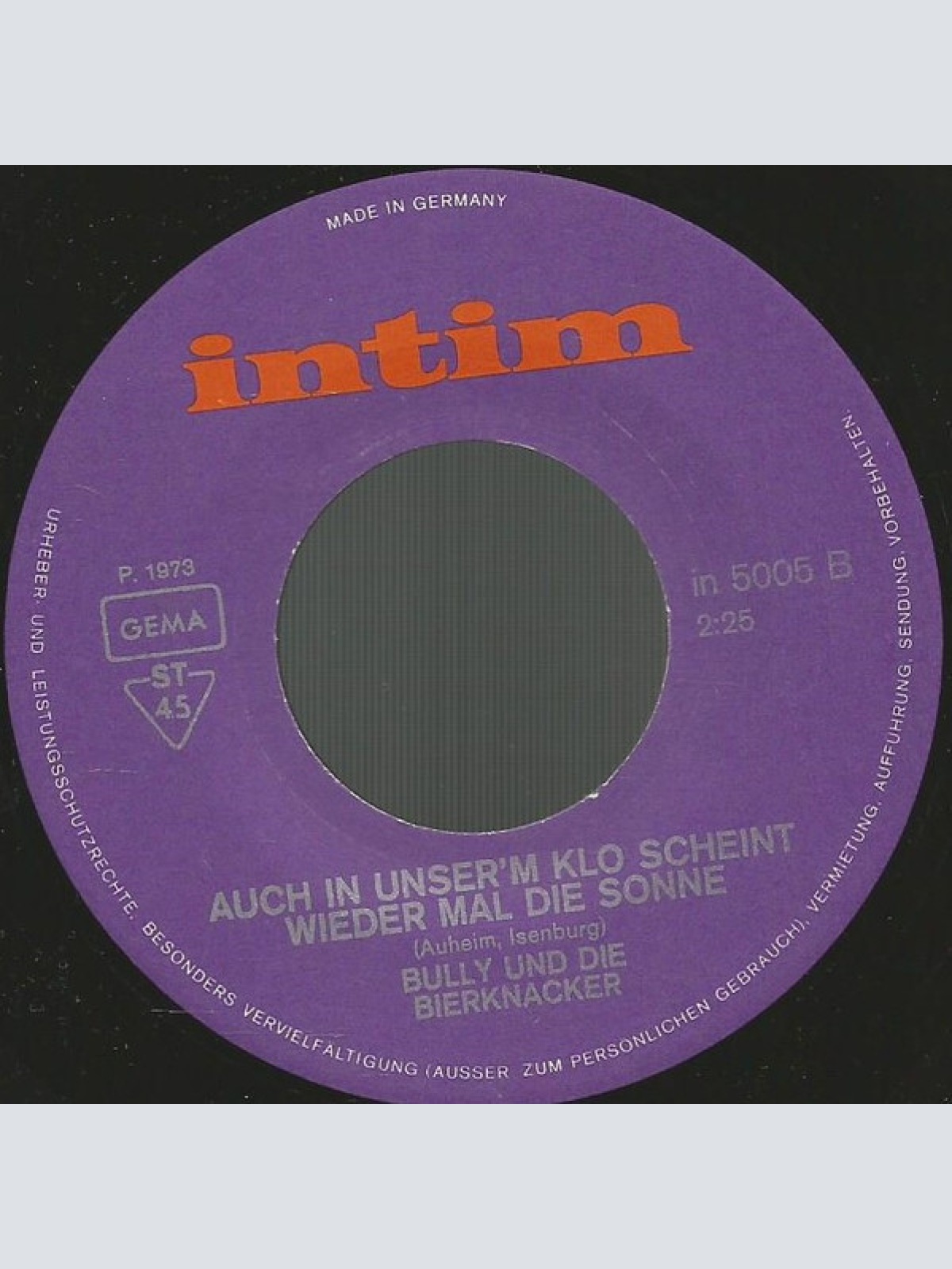 Vinyl / Bully Und Die Bierknacker - Und Schlägt Der A.... Auch Falten