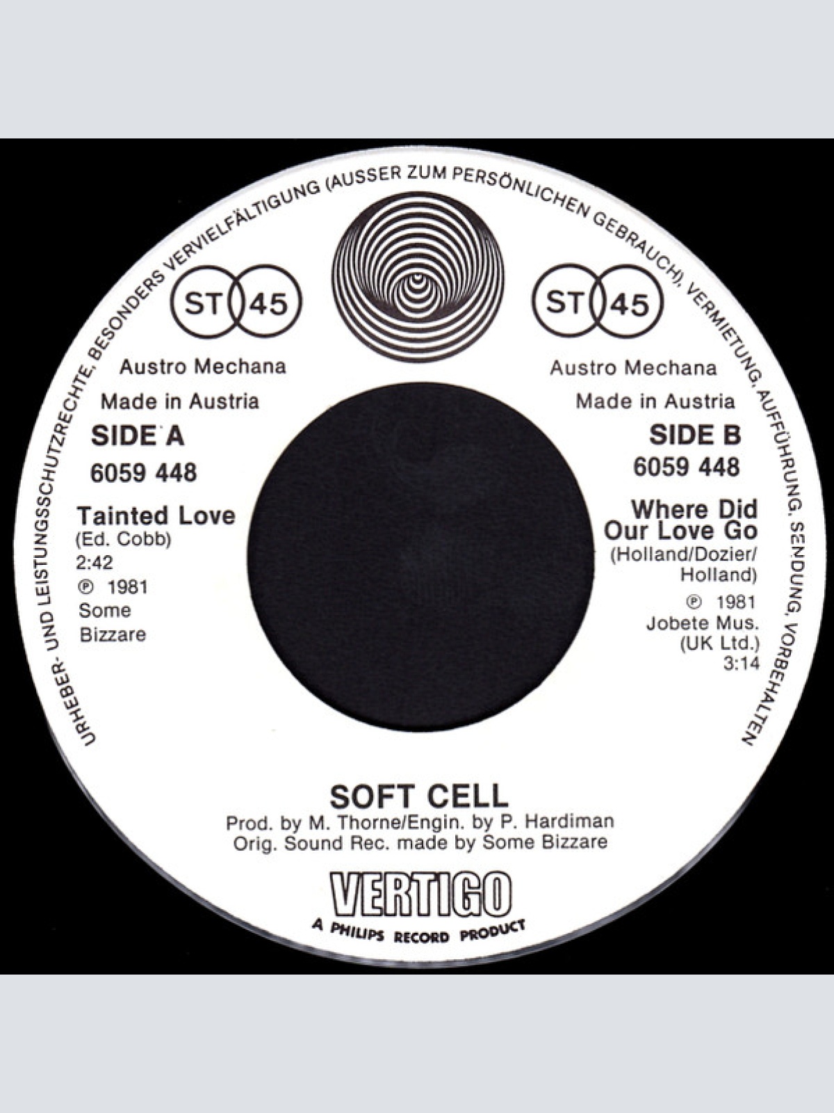 Vinyl / Soft Cell - Tainted Love