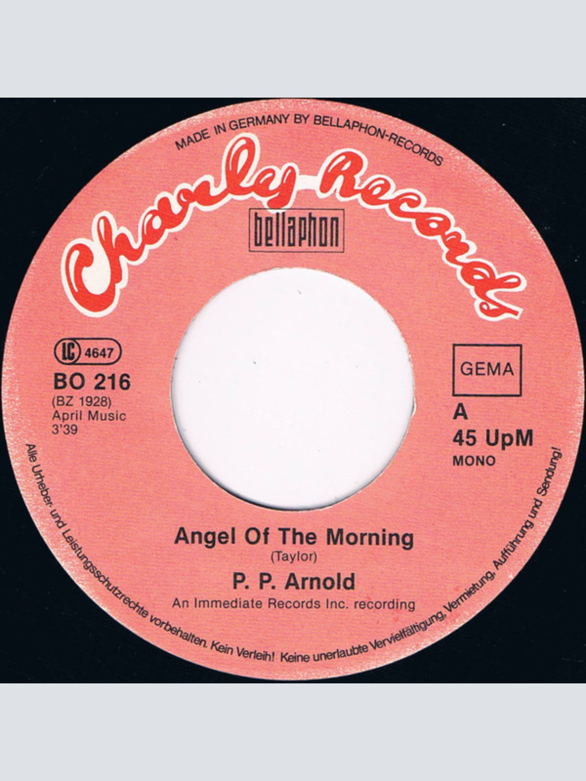 Vinyl / P. P. Arnold* - Angel Of The Morning / The First Cut Is The Deepest