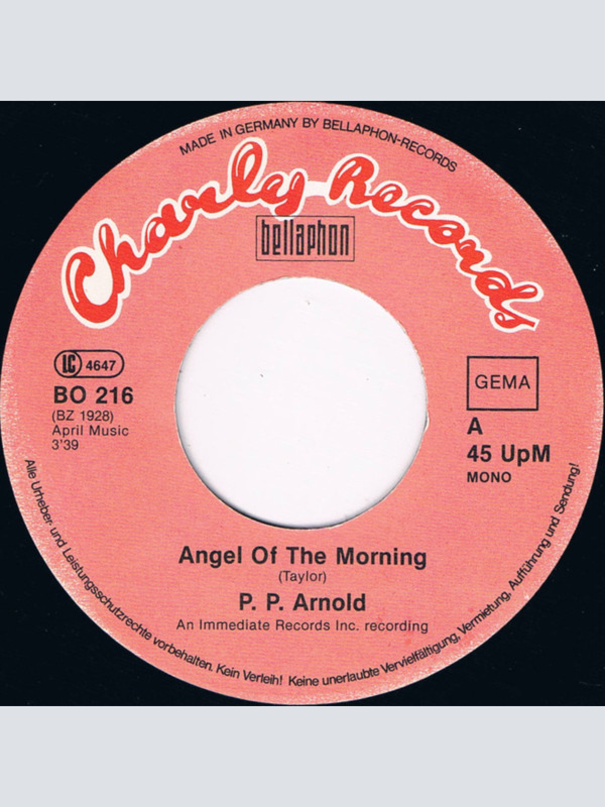 Vinyl / P. P. Arnold* - Angel Of The Morning / The First Cut Is The Deepest