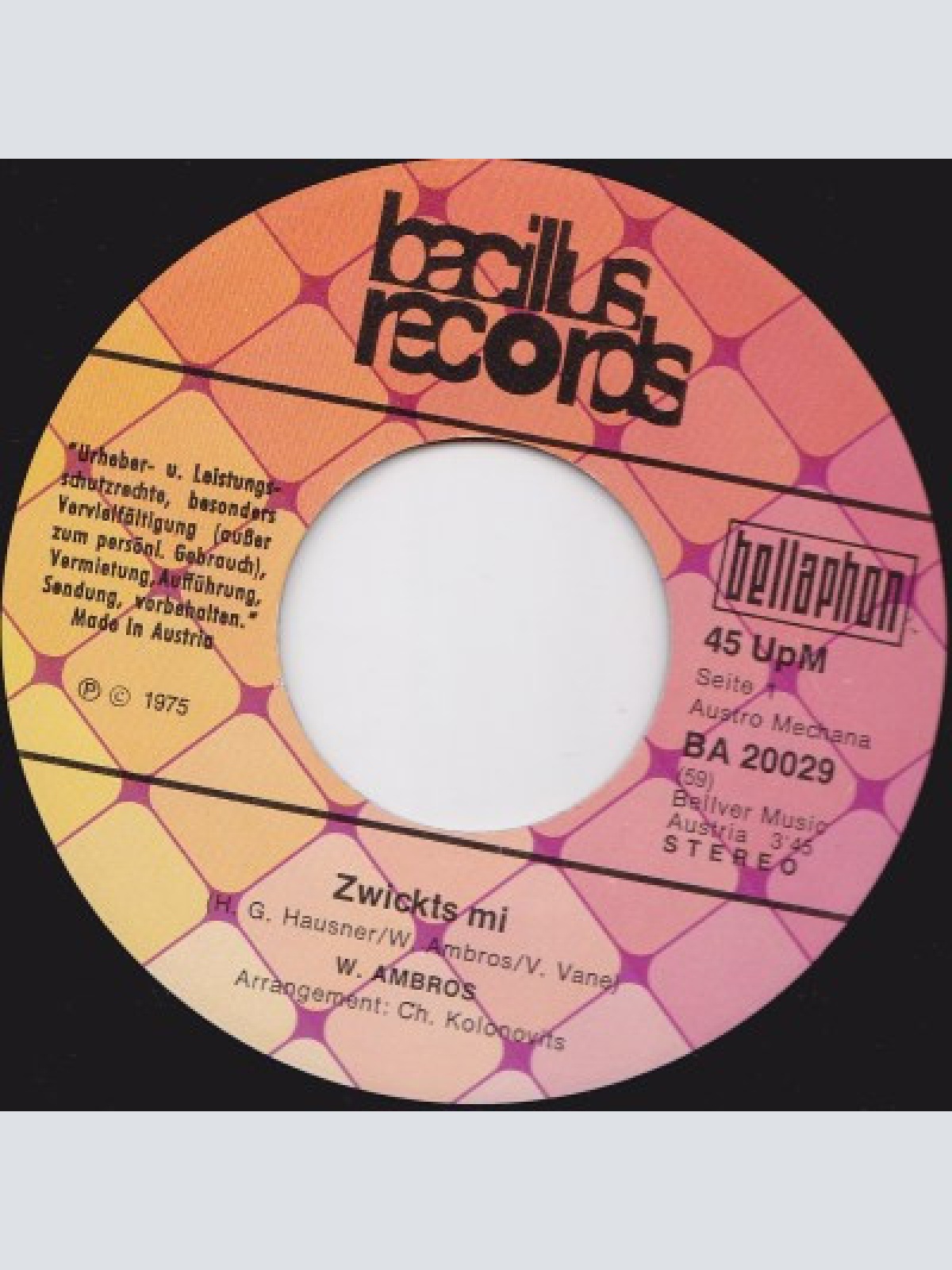 Vinyl / W. Ambros* - Zwickt's Mi