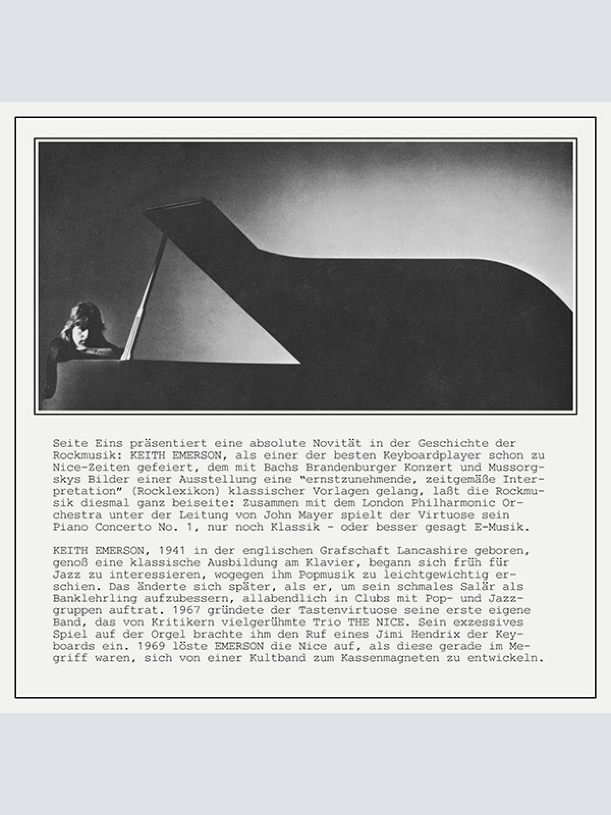 Vinyl / Emerson Lake & Palmer* - Excerpts From Works