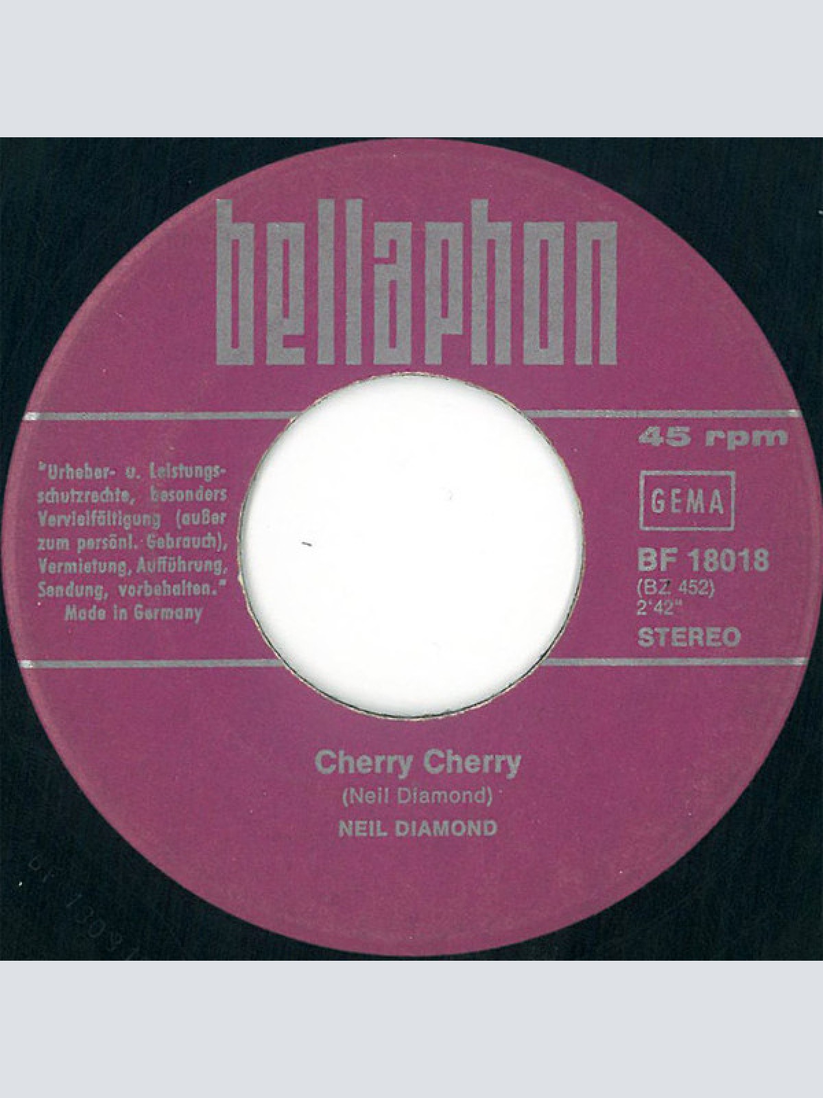 Vinyl / Neil Diamond - Solitary Man / Cherry Cherry