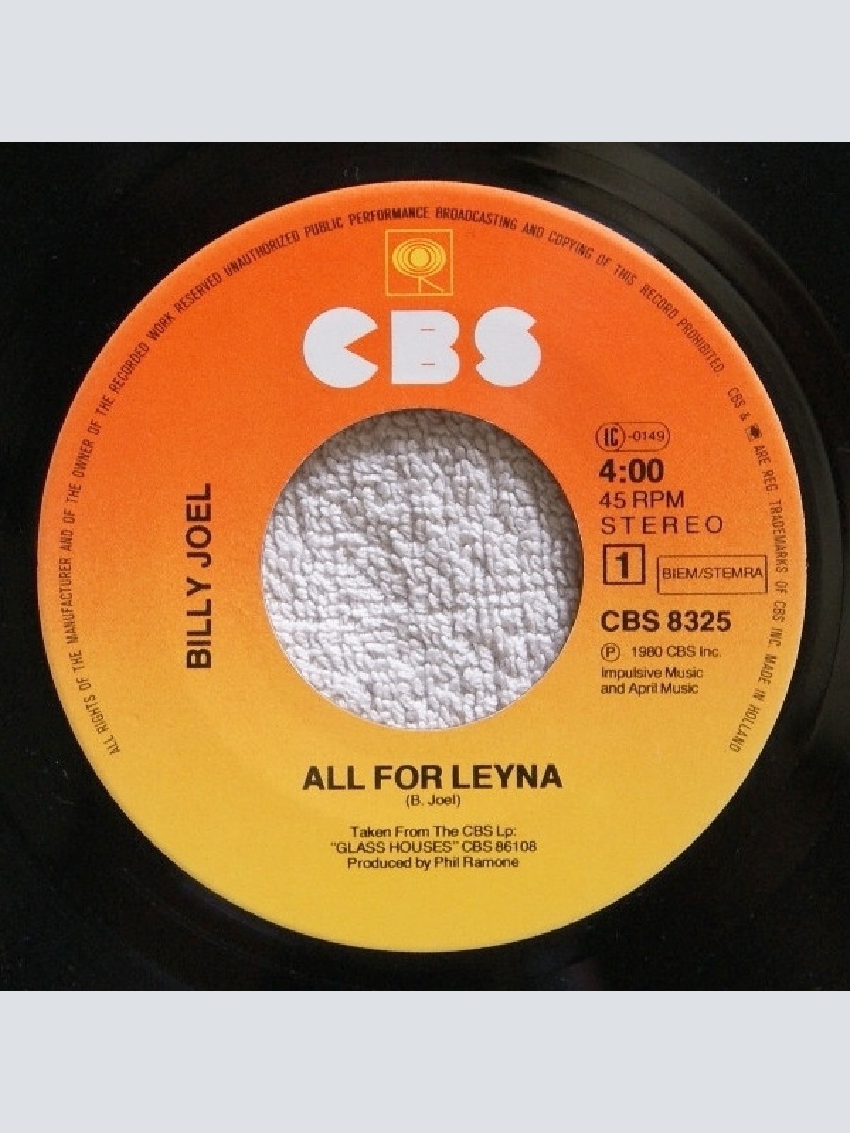 Vinyl / Billy Joel - All For Leyna