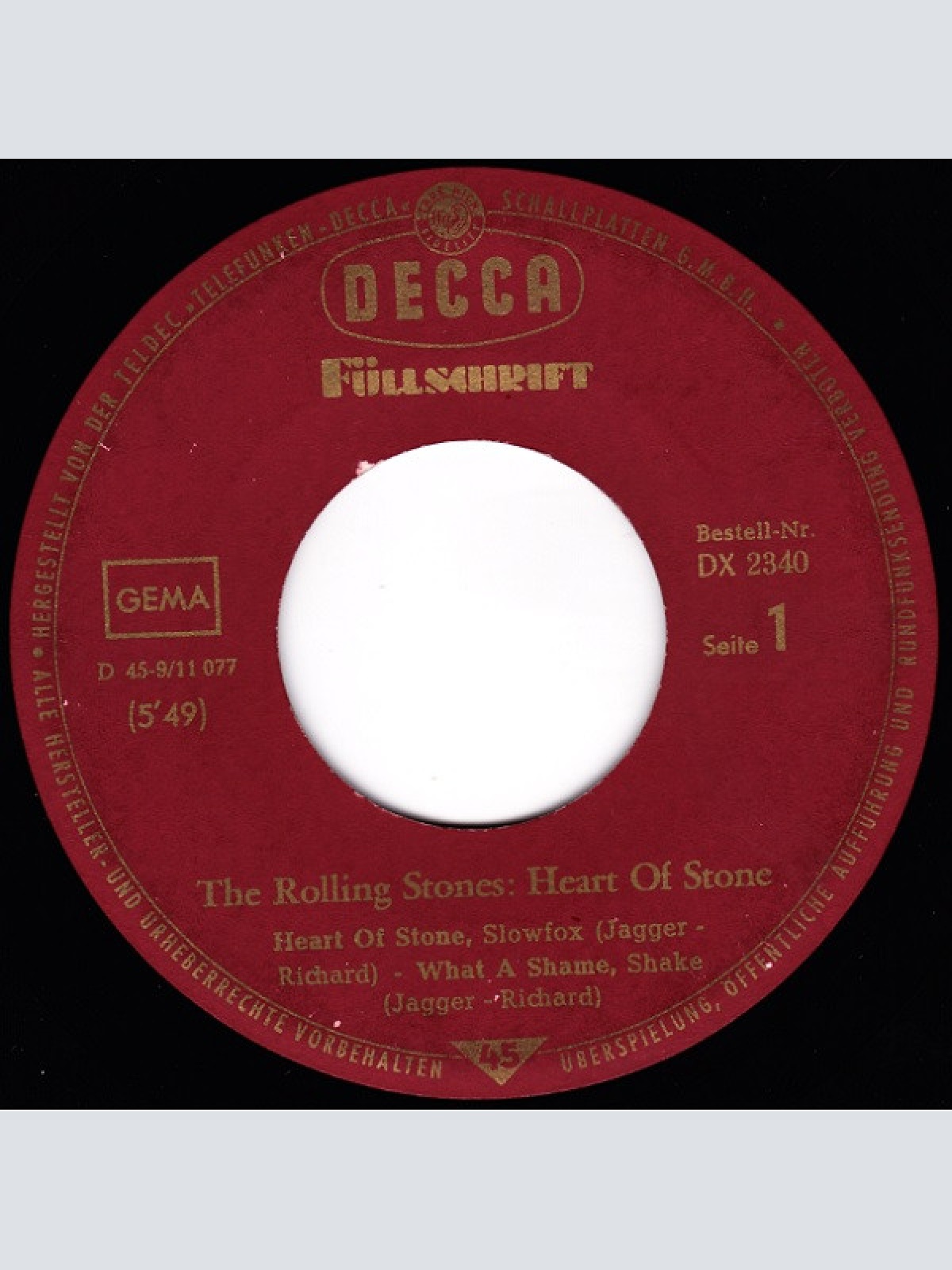 Vinyl / The Rolling Stones - Heart Of Stone