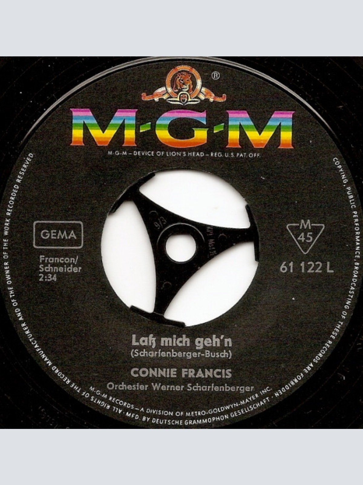 Vinyl / Connie Francis - Laß Mich Geh'n / Sternenmelodie