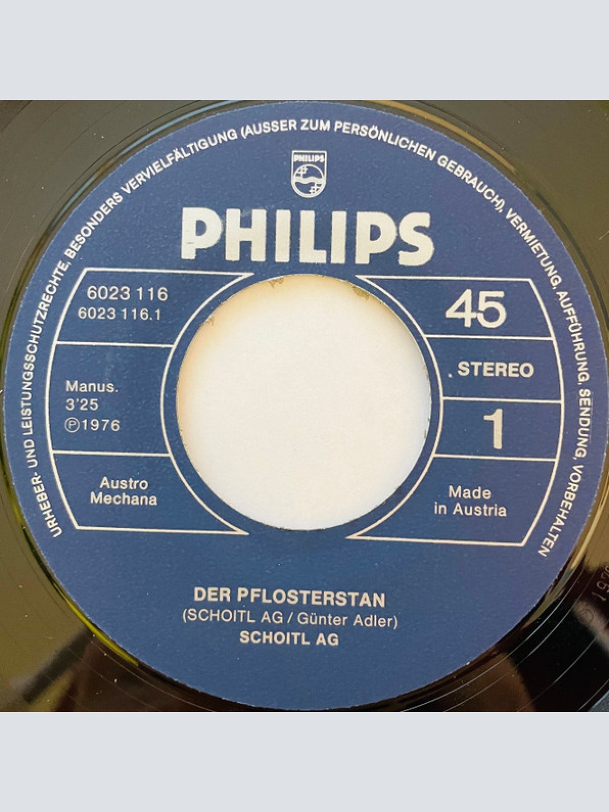 Vinyl / Schoitl AG - Der Pflosterstan