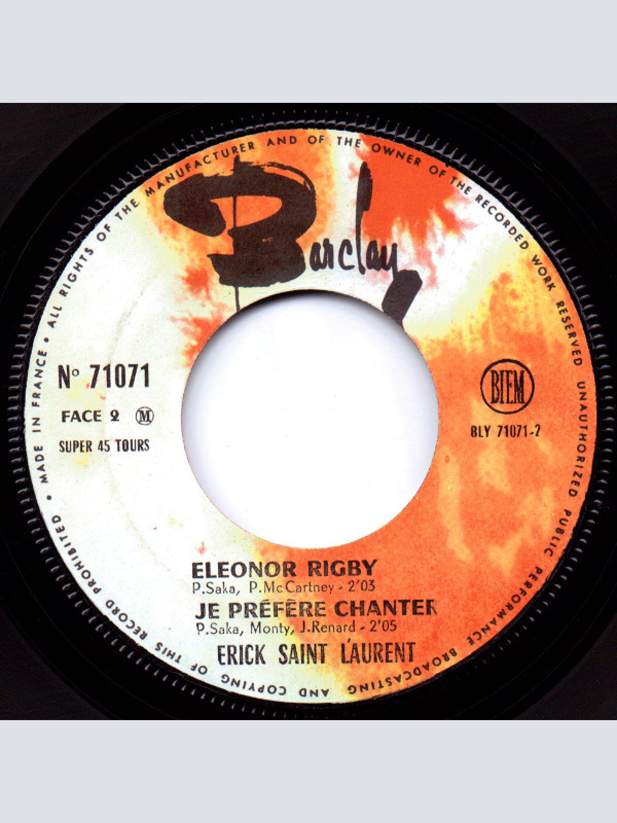 Vinyl / Erick Saint Laurent* - Les Enfants Qui Jouent