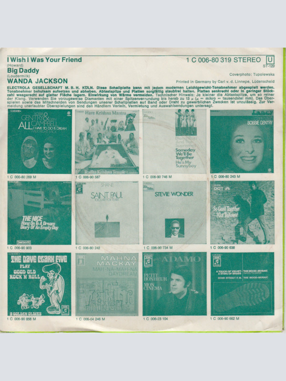 Vinyl / Wanda Jackson - I Wish I Was Your Friend