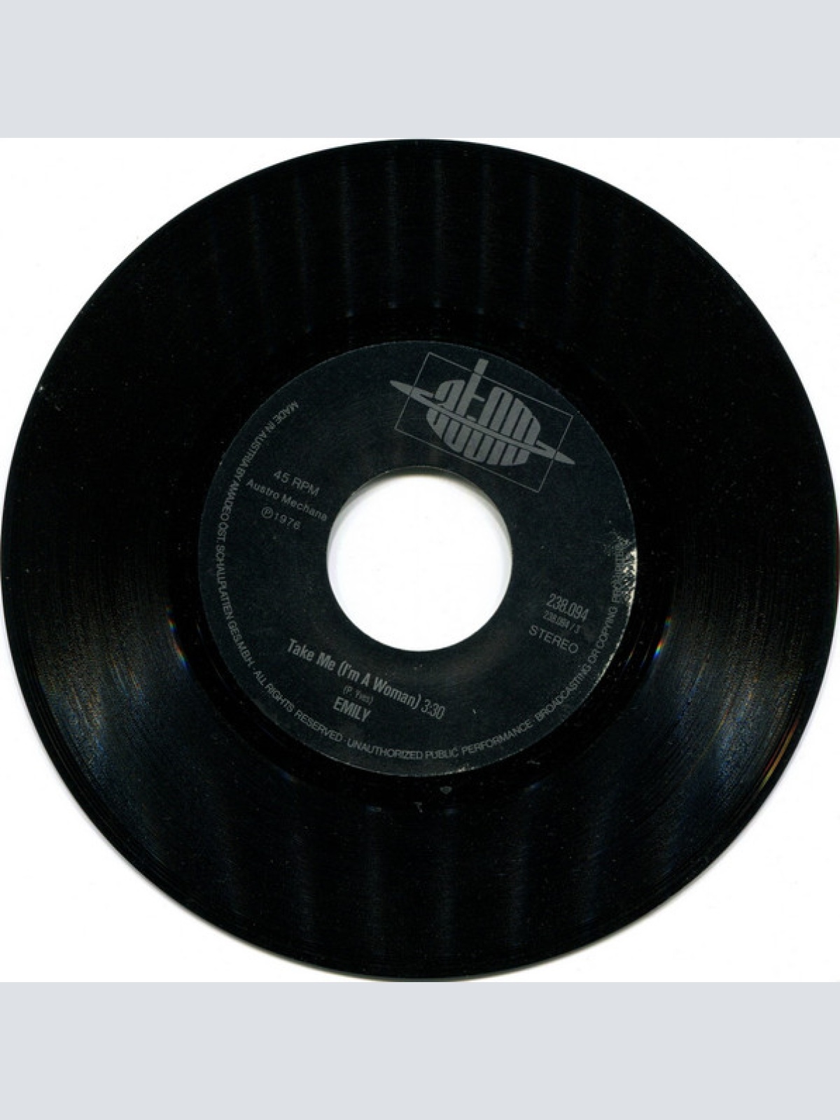 Vinyl / Emily (19) - Take Me (I'm A Woman) / Emily