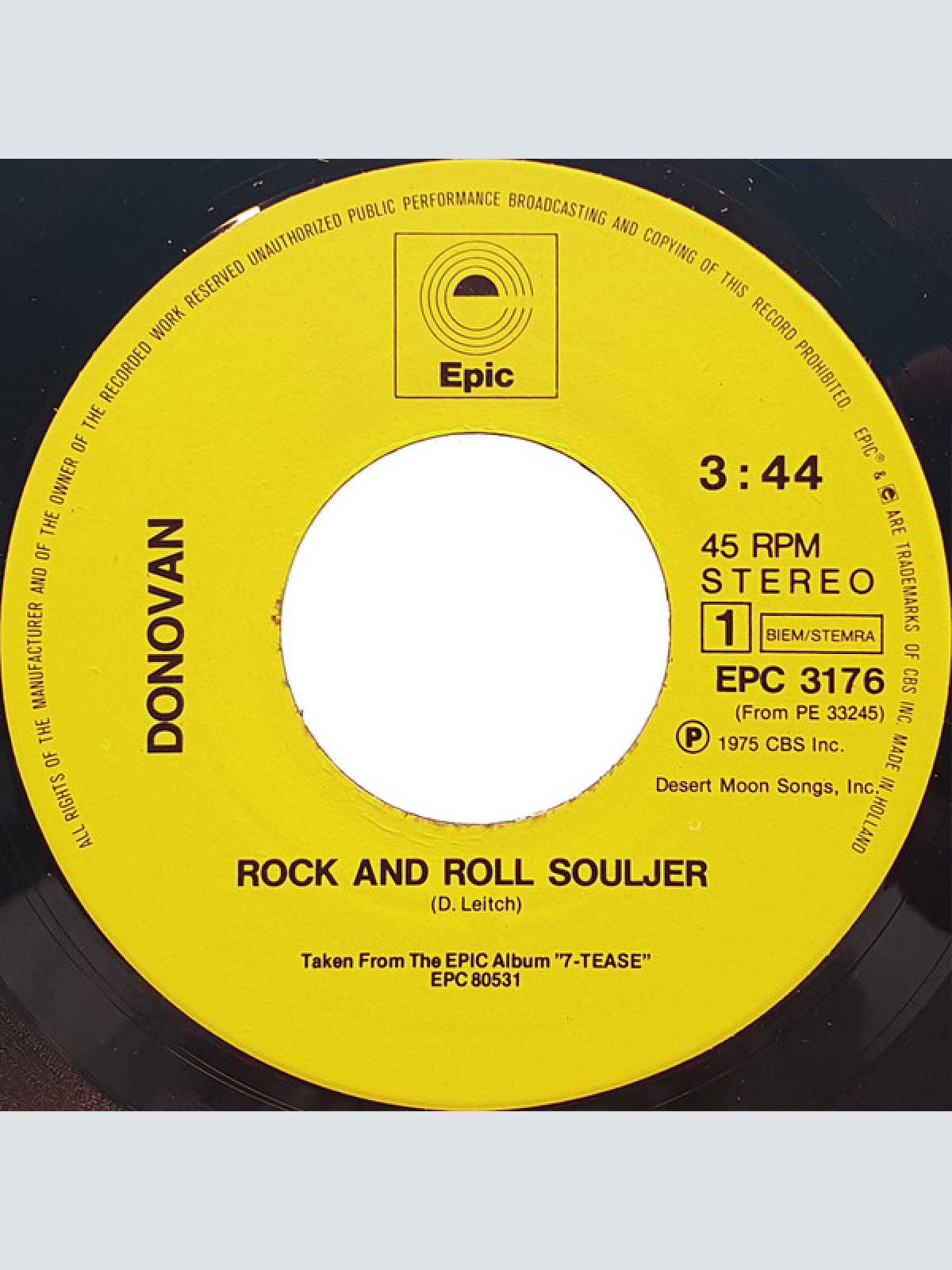Vinyl / Donovan - Rock And Roll Souljer