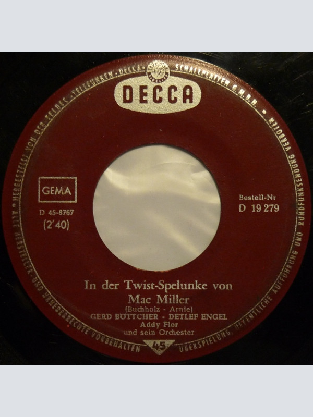 Vinyl / Gerd Böttcher Und Detlef Engel - Rock-A-Hula-Baby / In Der Twist-Spelunke Von Mac Miller