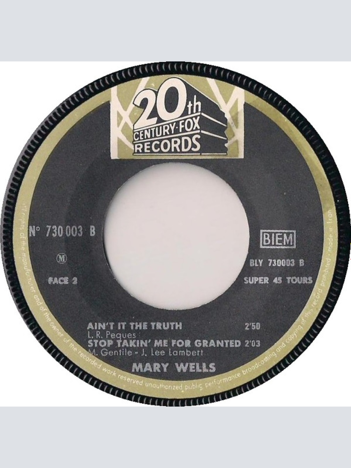 Vinyl / Mary Wells - Use Your Head