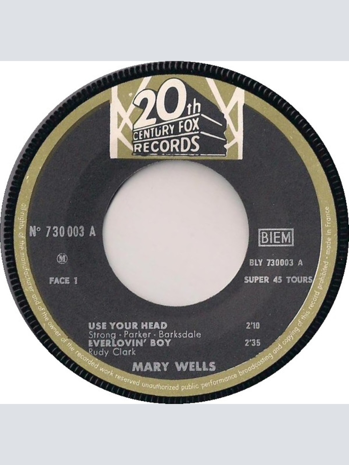 Vinyl / Mary Wells - Use Your Head